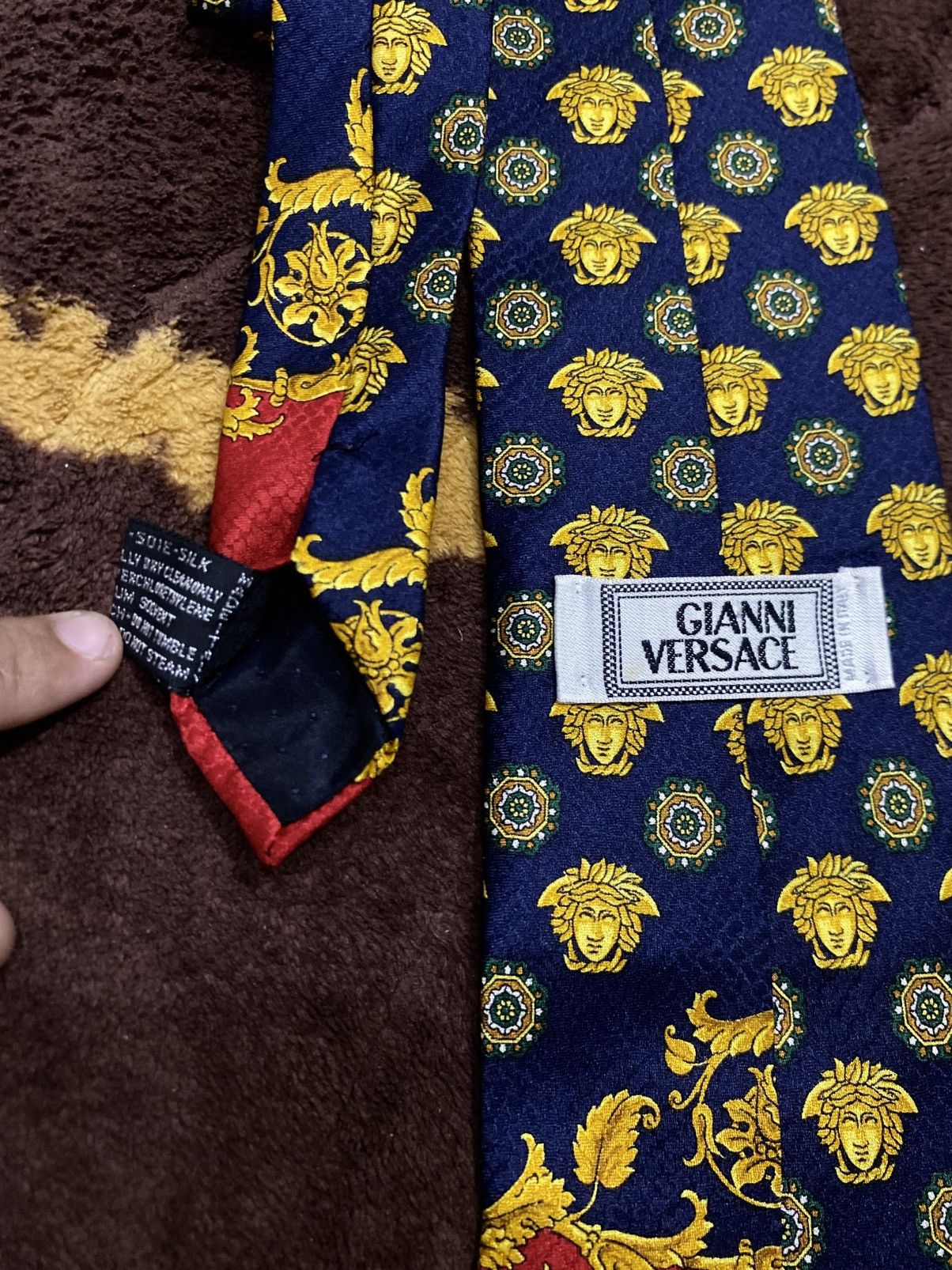 Versace Rare❤️‍🔥 Gianni Versace Baroque Medusa Logo Tie Luxury Italy Size ONE SIZE - 7 Thumbnail