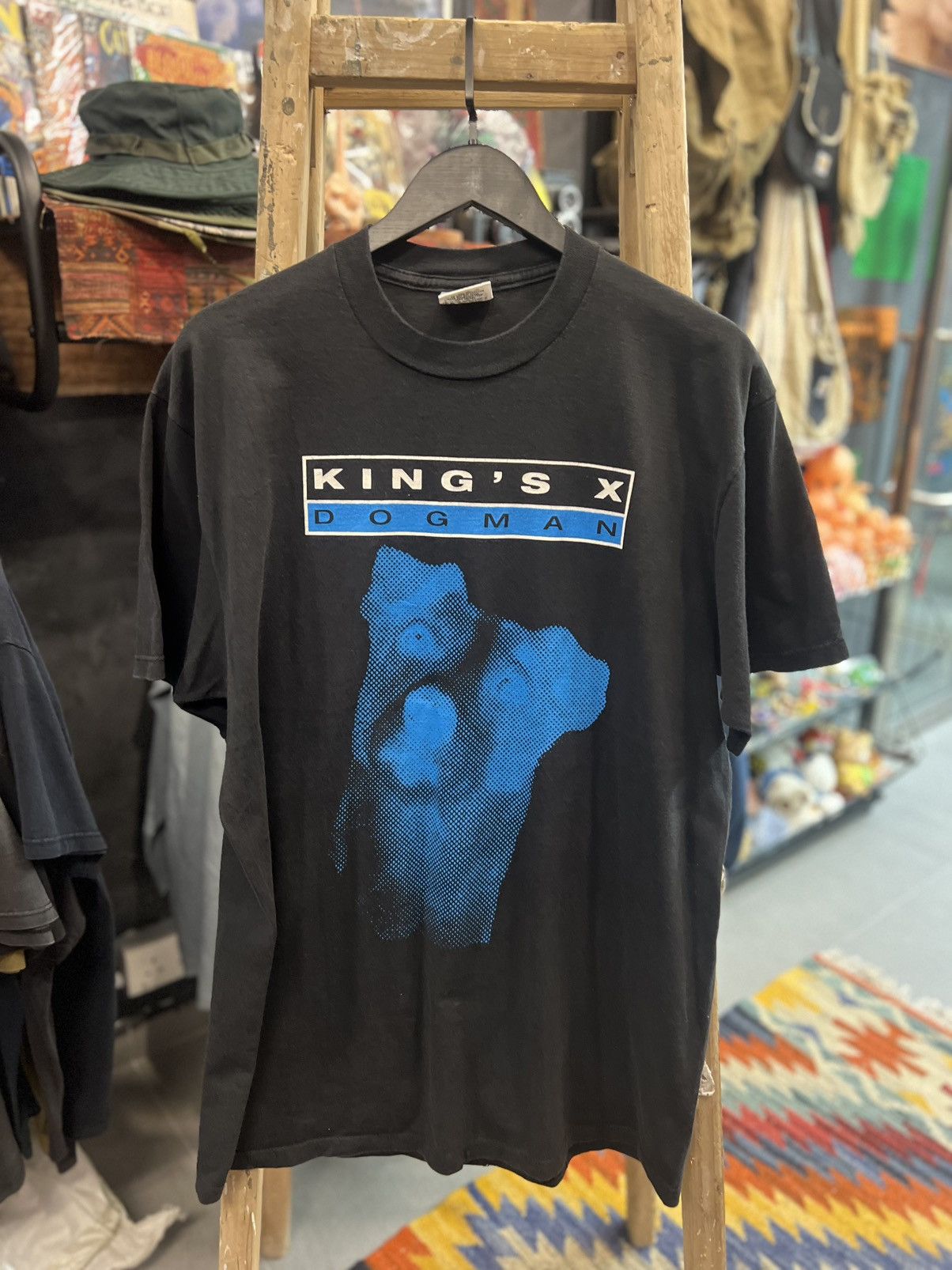 Band Tees × Big Dogs × Designer Vintage 90s King’s X Dogman Shirt Size US XL / EU 56 / 4 - 1 Thumbnail