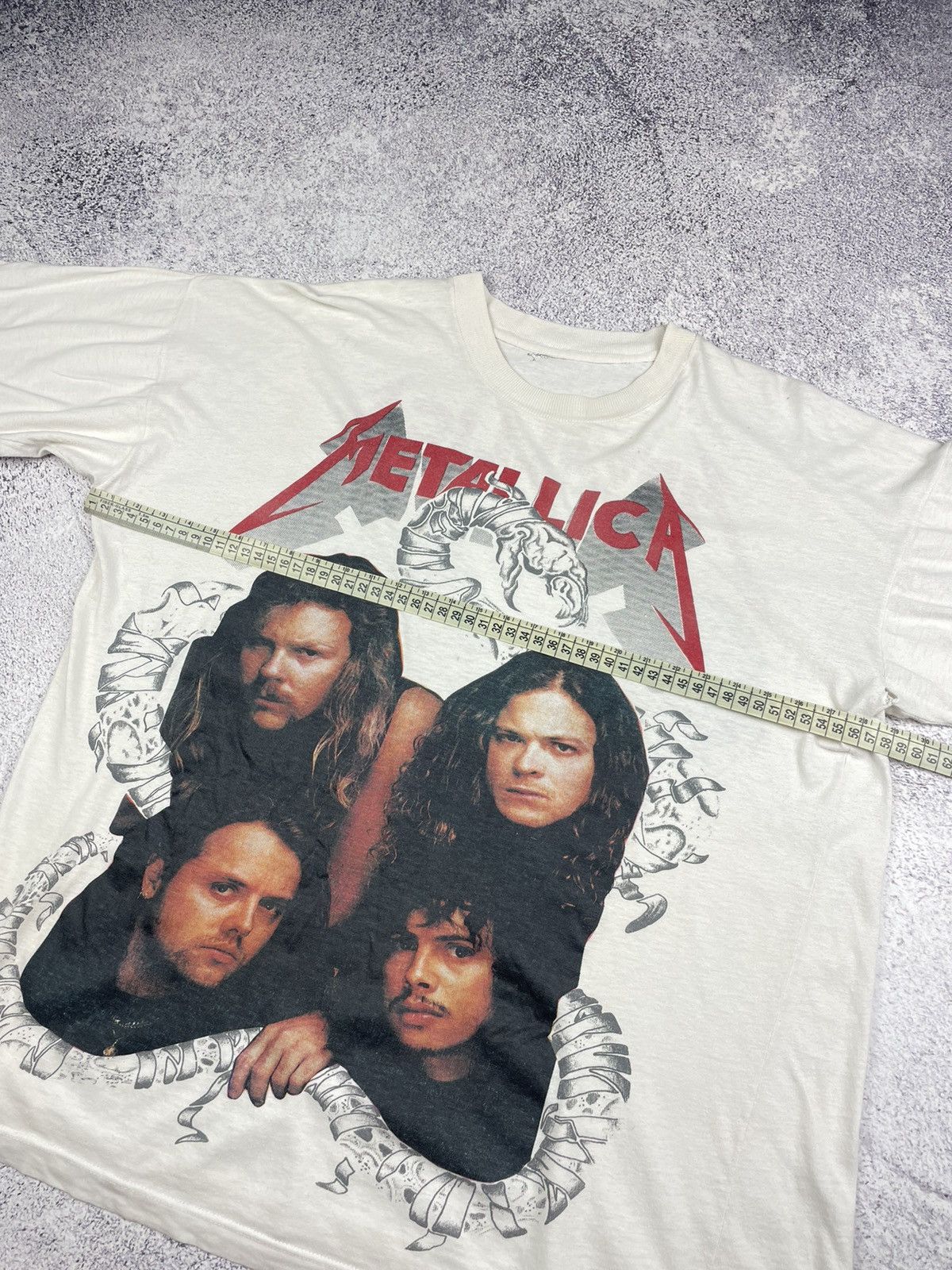 Metallica 90s Metallica Double-Sided Band Tee White Graphic Sz S-M Size US M / EU 48-50 / 2 - 20 Thumbnail