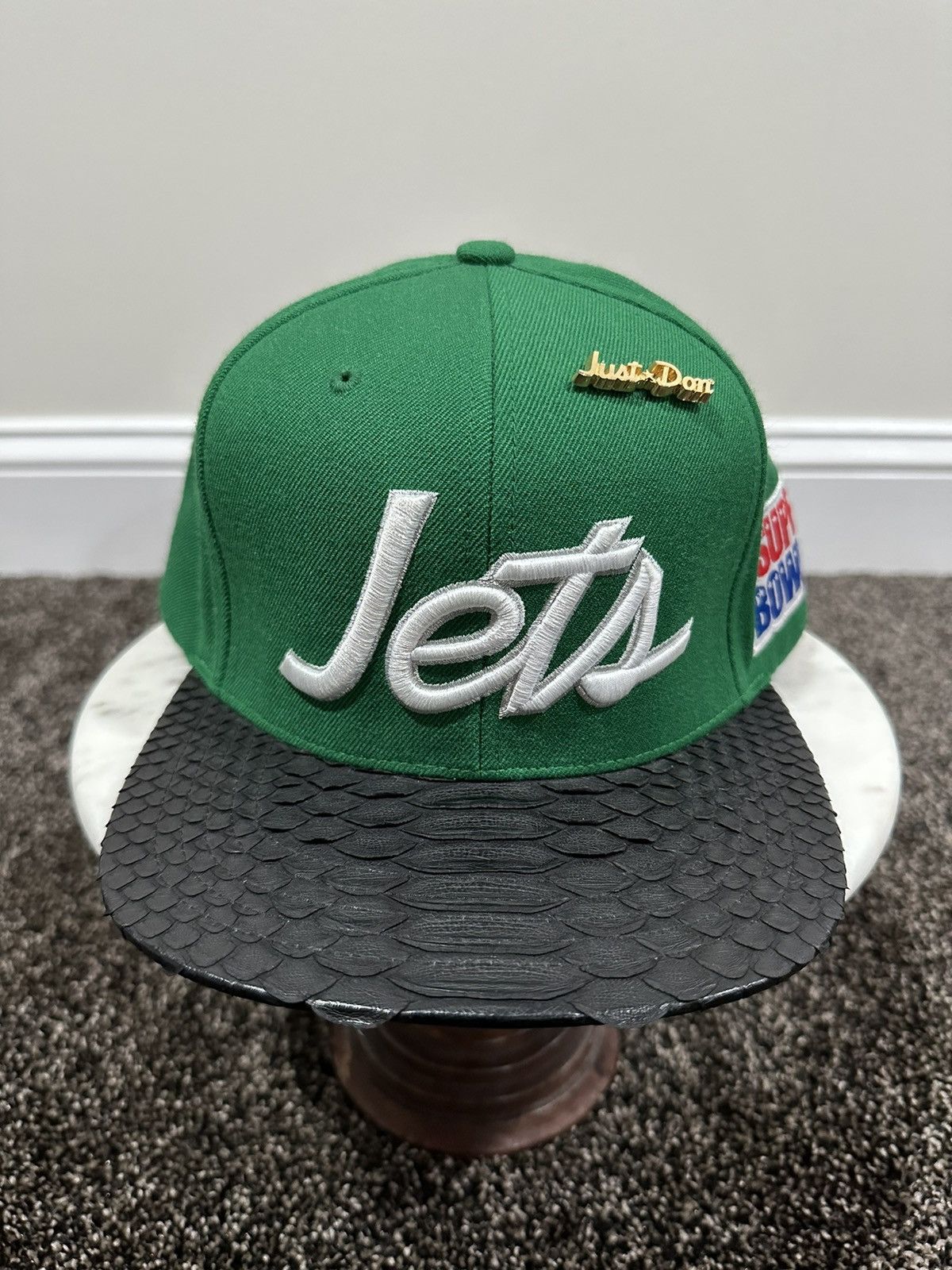 image of Just Don X Mitchell & Ness Nfl Super Bowl New York Jets Hat in Green, Men's