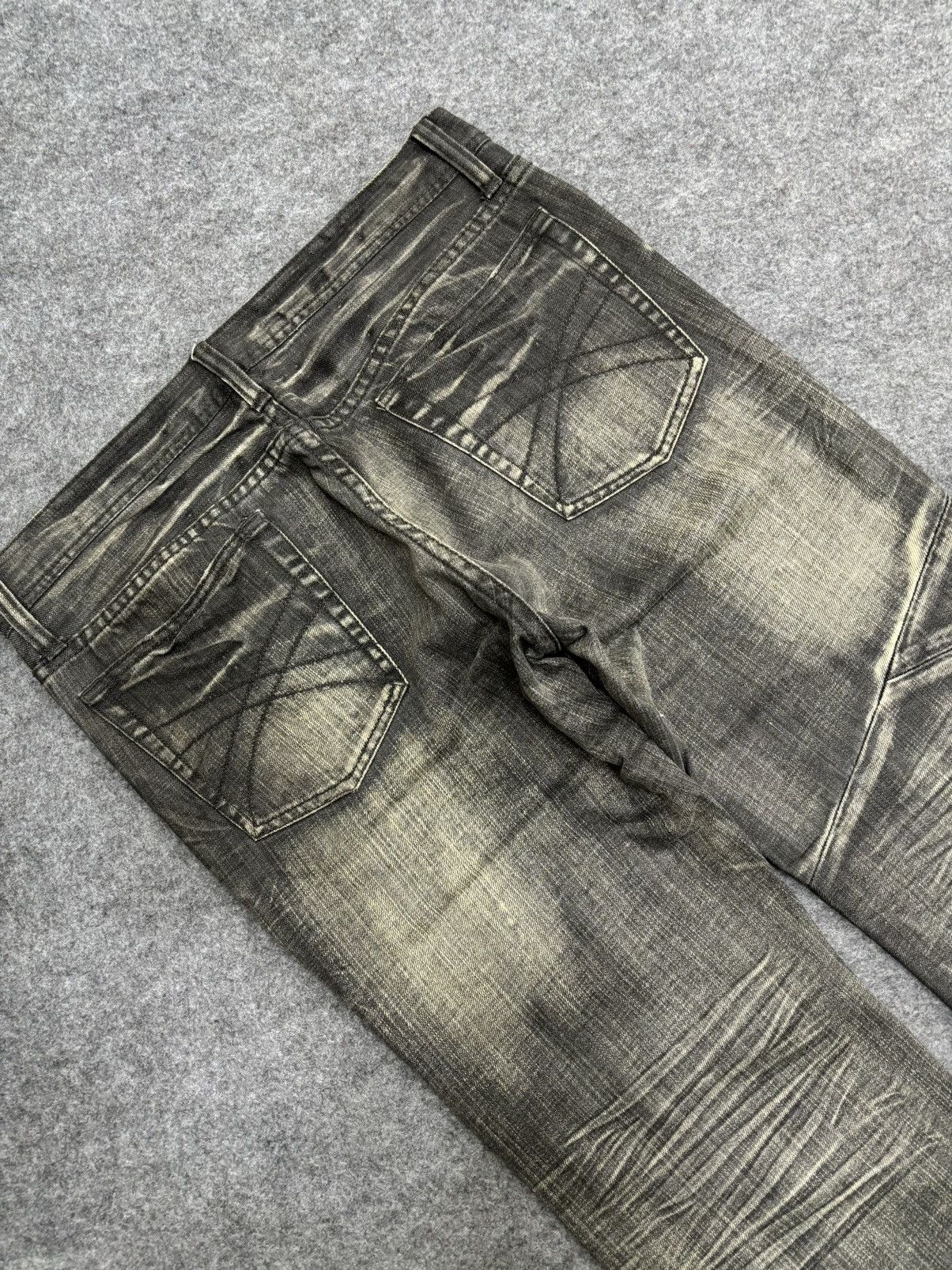 Japanese Brand 💥Art💥EDGEXRUPERT Designer Asymetrical Patchwork Denim F572 Size US 33 - 16 Thumbnail