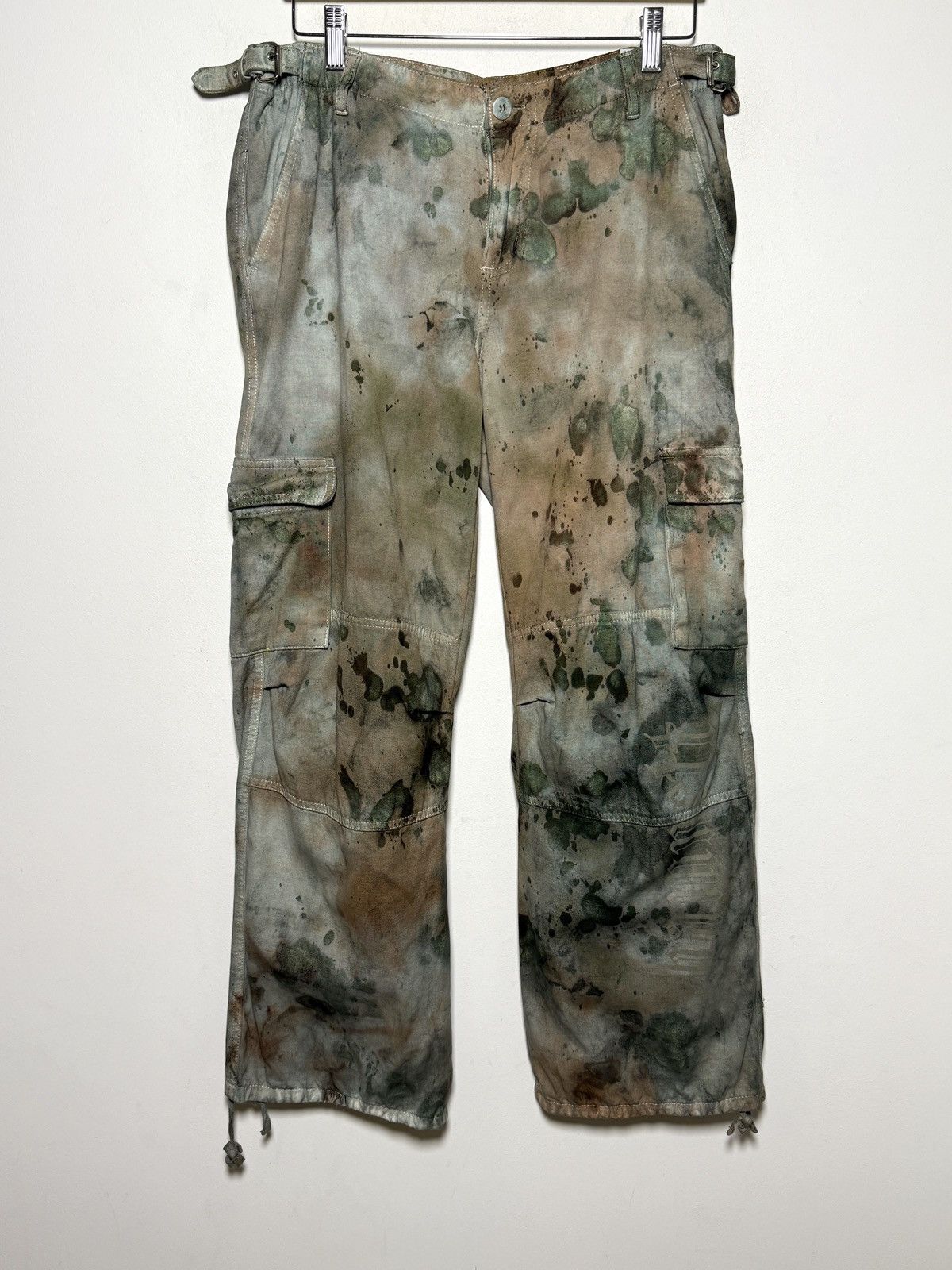 Katharine Hamnett London vintage Katharine Hamnett cargo pants oil-stained palette Size US 32 / EU 48 - 1 Thumbnail
