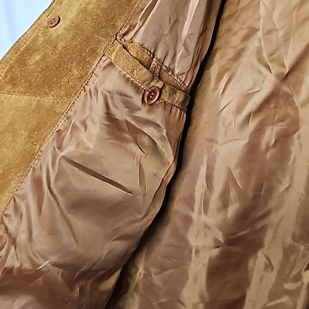 Leather Q BRAND Italy leather suede tan button down jacket sz Small Size US S / EU 44-46 / 1 - 7 Thumbnail