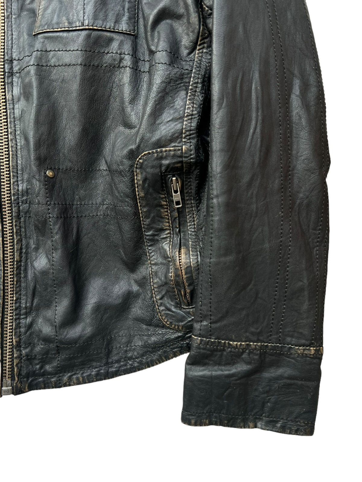 Japanese Brand Bondage Politix Multipocket Patchwork Punk Leather Jacket Size US L / EU 52-54 / 3 - 8 Thumbnail