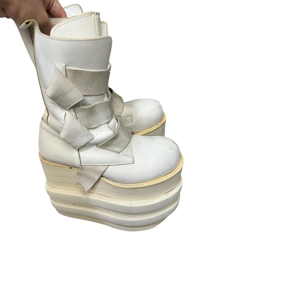 Japanese Brand Koji kuga round toe stacked platforms Size US 8.5 / EU 41-42 - 3 Thumbnail