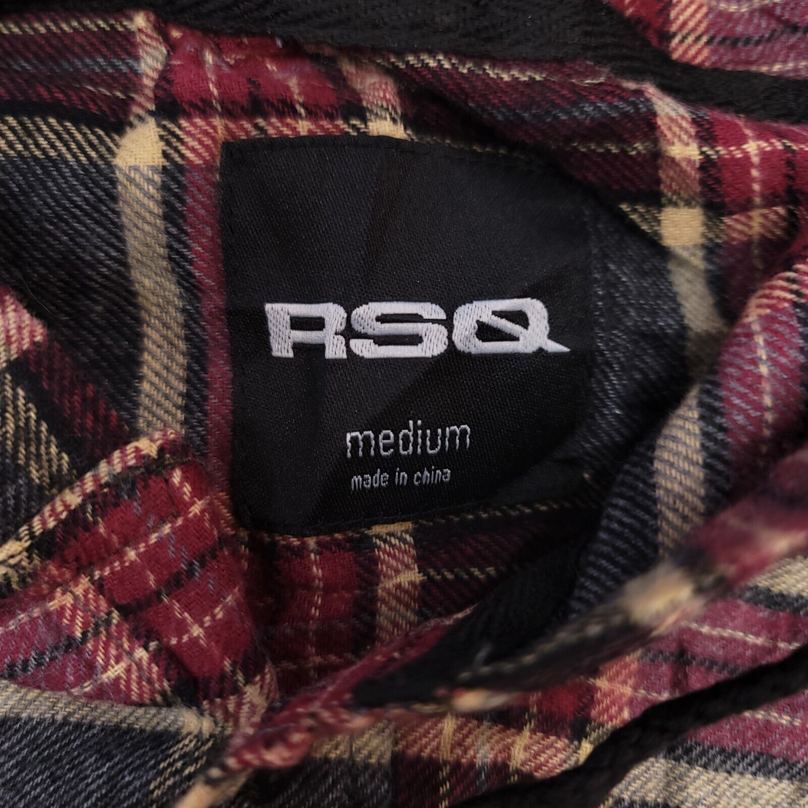 Rsq RSQ Casual Button Up Hoodie Mens Size Medium M Maroon Plaid Size US M / EU 48-50 / 2 - 3 Thumbnail