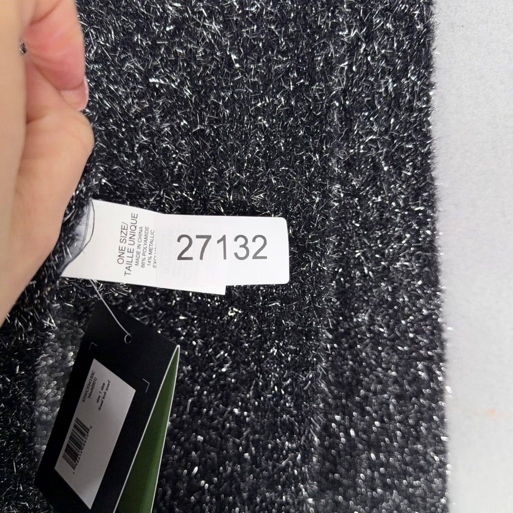 Vintage VINTAGE? No — Kate Spade New York Scarf Womens One Size Black Glitter Knit Neck Warmer Winter Shirt? Size ONE SIZE - 8 Thumbnail