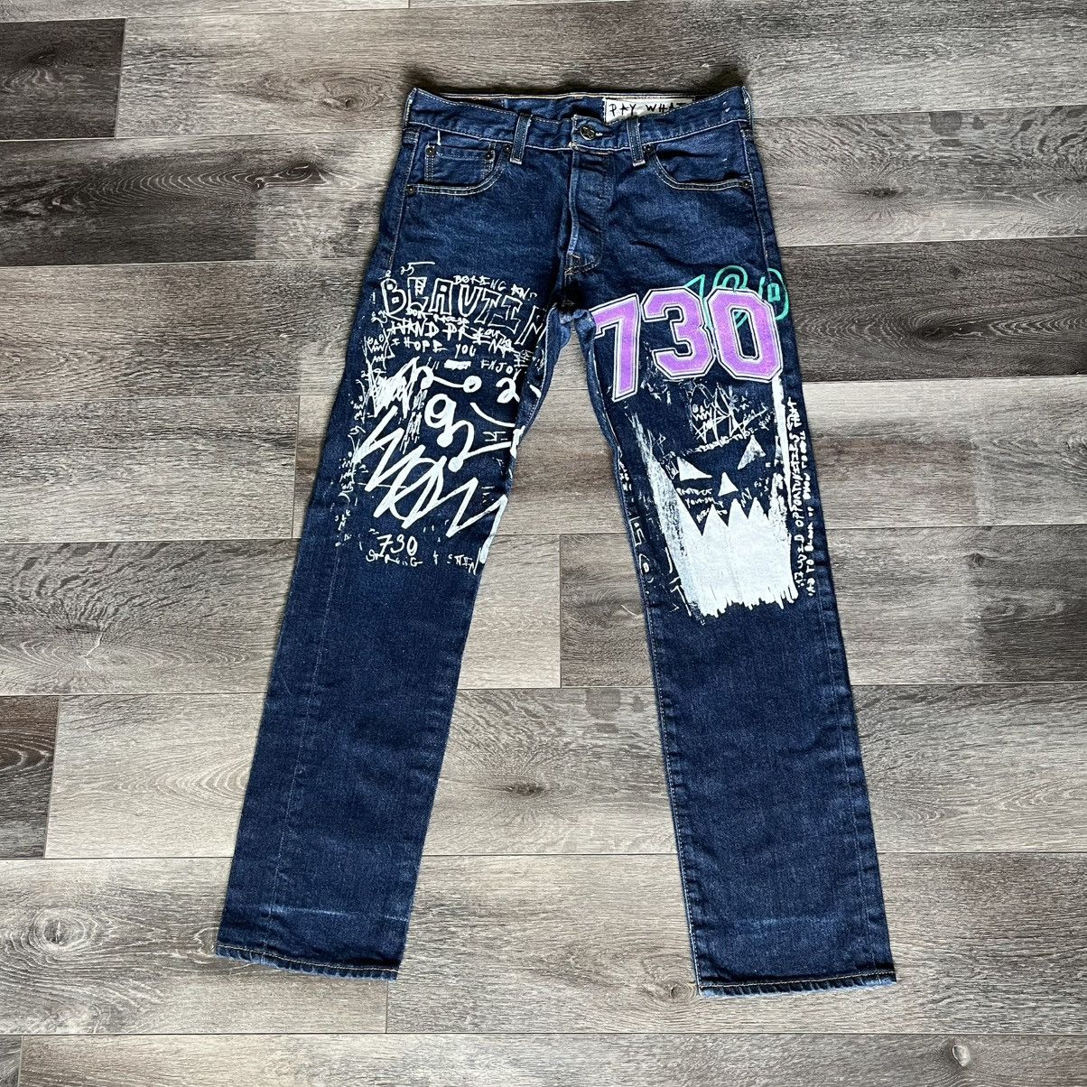 Asspizza Vintage Levi’s Asspizza PWYW Pay What You Want Denim Jeans Size US 30 / EU 46 - 1 Thumbnail