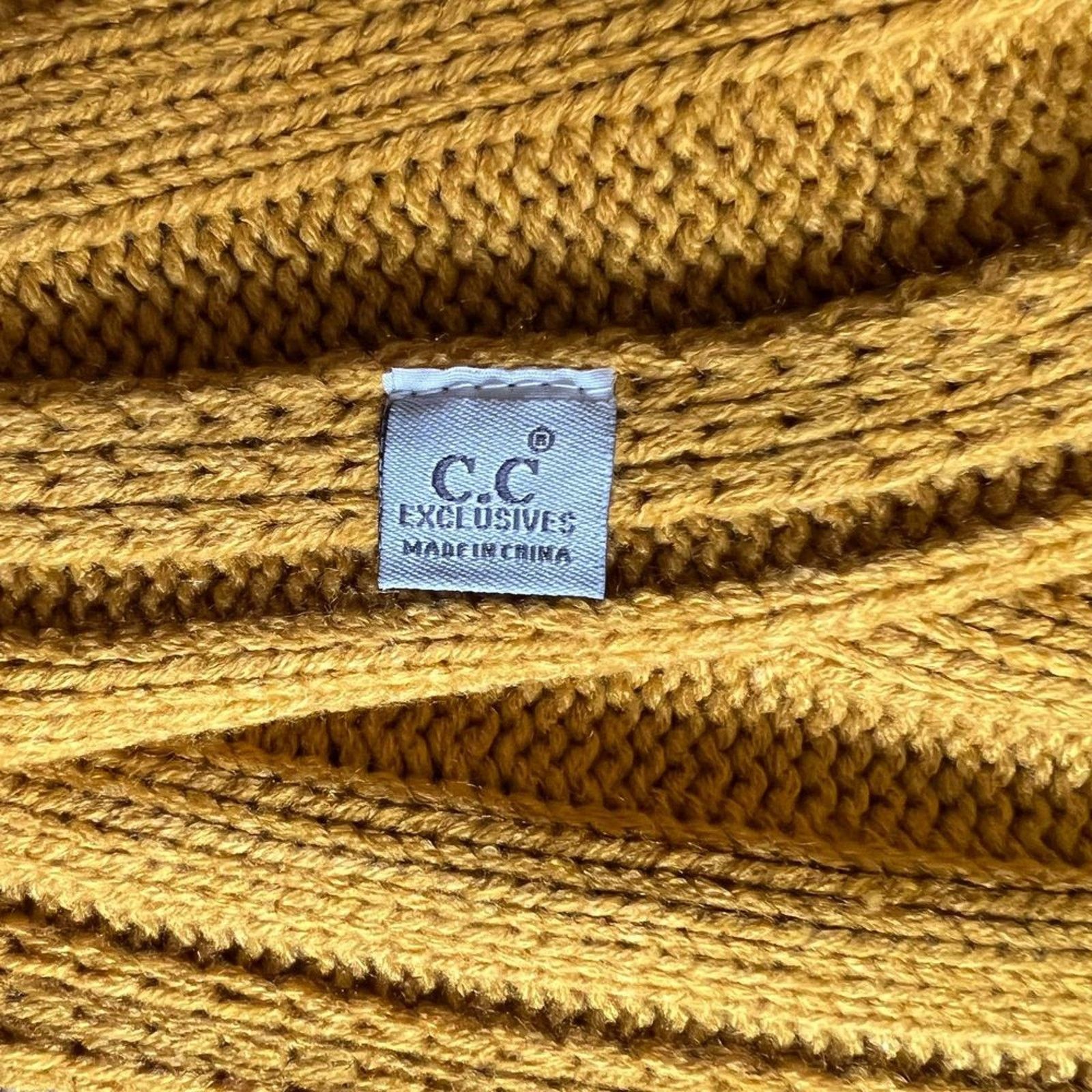 Other C.C Exclusives Knit Yellow Mustard Shawl Scarf, 76"x19" Size ONE SIZE - 5 Thumbnail