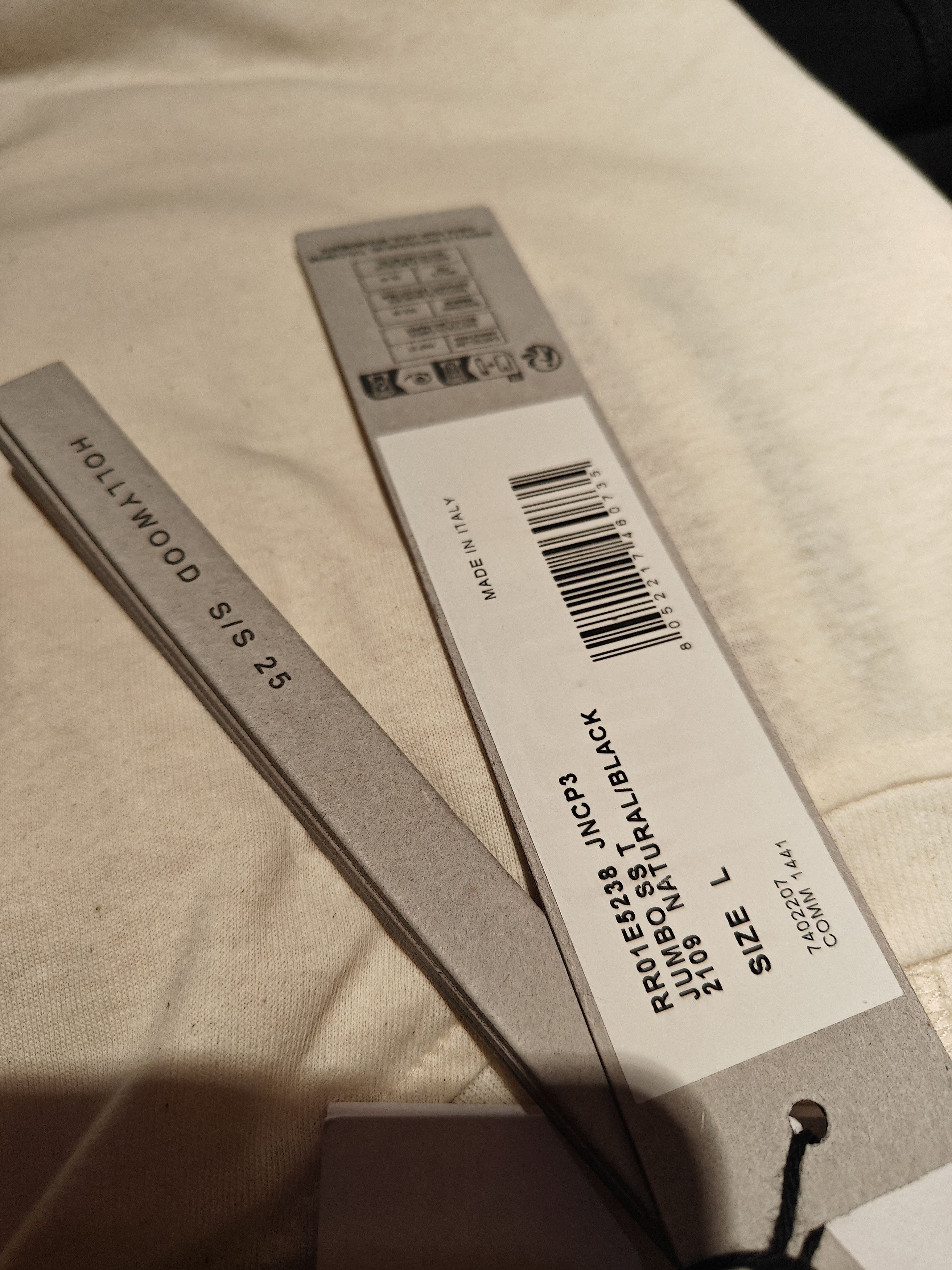 Rick Owens BNWT SS25 RICK OWENS "HOLLYWOOD" RUNWAY JUMBO SS T TSHIRT L Size US L / EU 52-54 / 3 - 8 Thumbnail