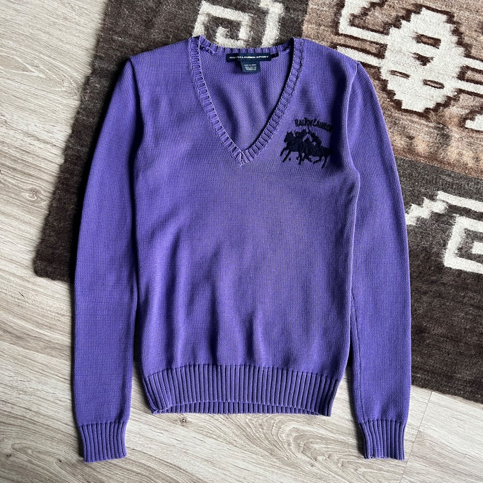 Ralph Lauren Sport Ralph Lauren Sport V Neck Sweater Big Pony 9927AC Size S / US 4 / IT 40 - 2 Thumbnail