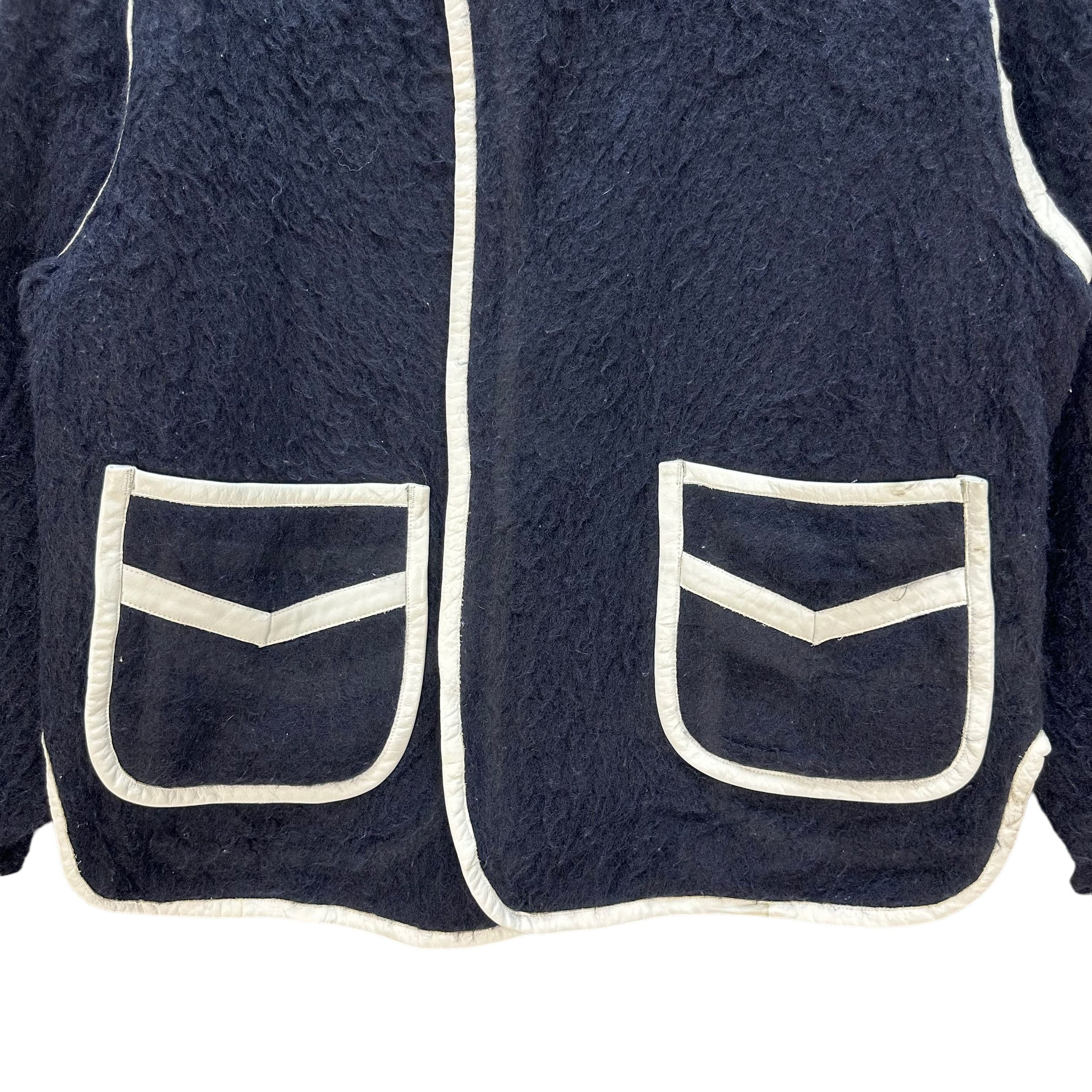 KIN KIN MADE IN JAPAN BUTTON LESS WOOL MOHAIR JACKET #8930-040 Size US XL / EU 56 / 4 - 3 Thumbnail