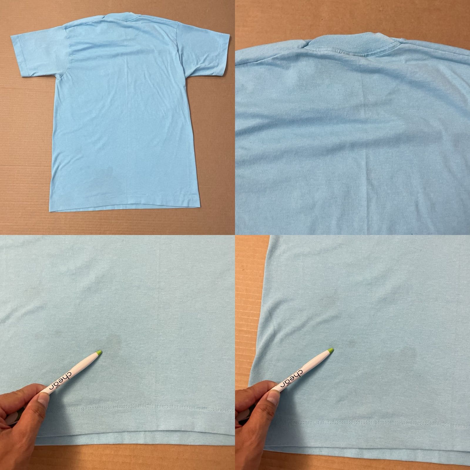 Fruit Of The Loom VINTAGE 90s USA Mens Shirt Adult Medium Blue Birthday 40th Numbers Single Stitch Mens Size US M / EU 48-50 / 2 - 8 Thumbnail