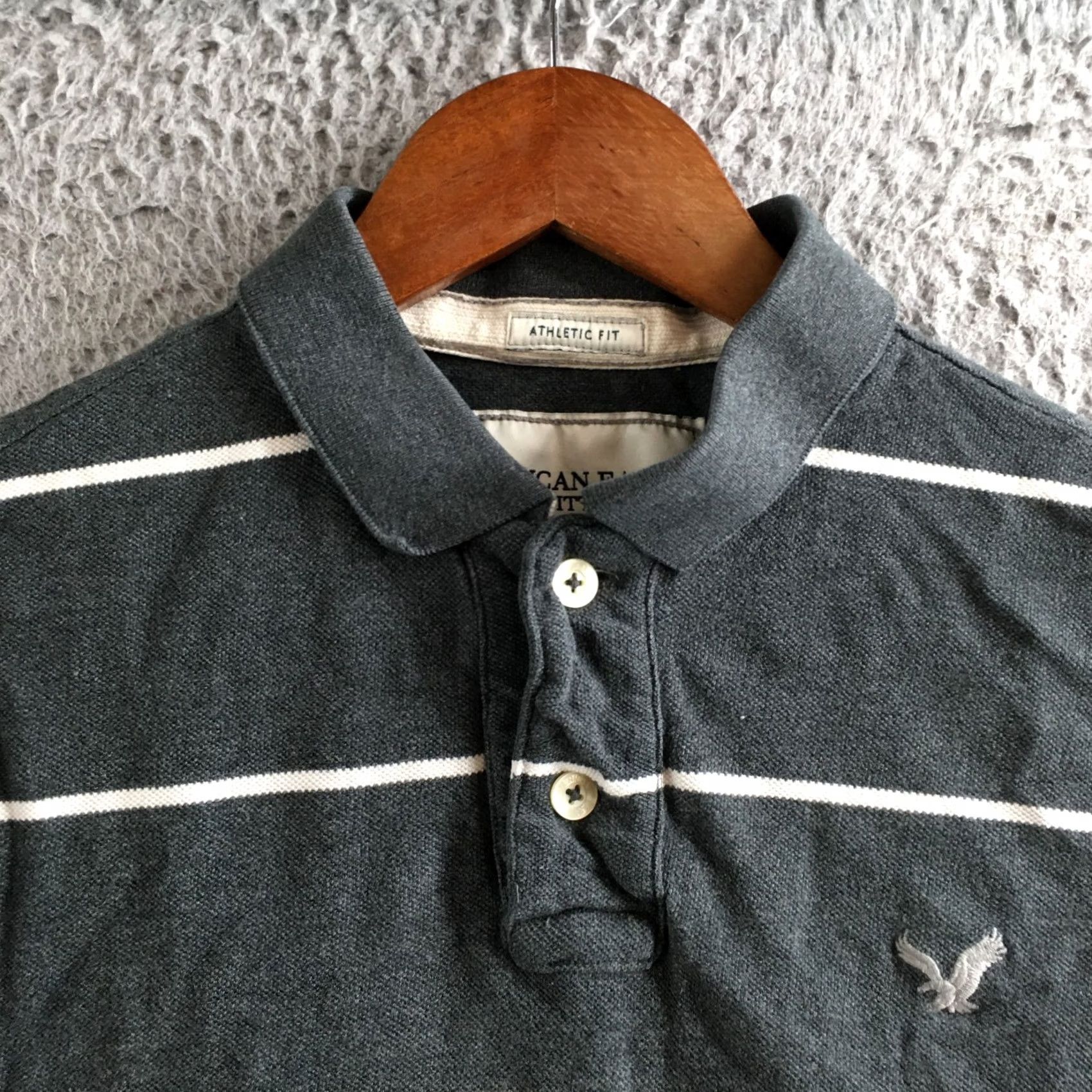 American Eagle Outfitters American Eagle Outfitters Polo Shirt Mens S Gray Cotton Short Sleeve Collared Size US S / EU 44-46 / 1 - 3 Thumbnail