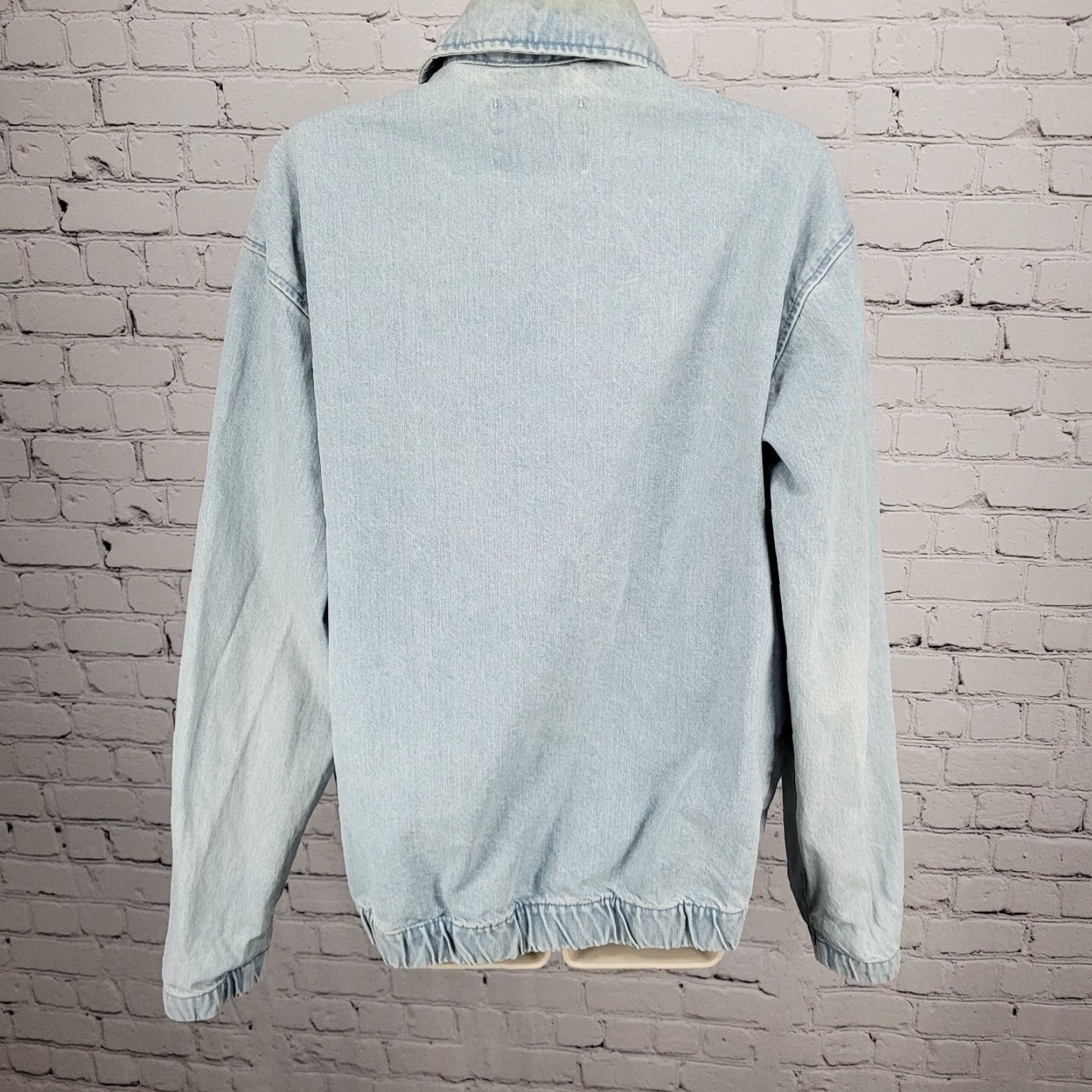 Urban Outfitters Urban Outfitters Jacket Women Small S Blue Denim Light Wash Full Zip Unlined Pockets Collared Cotton Denim Basic Jacket Size S / US 4 / IT 40 - 2 Thumbnail
