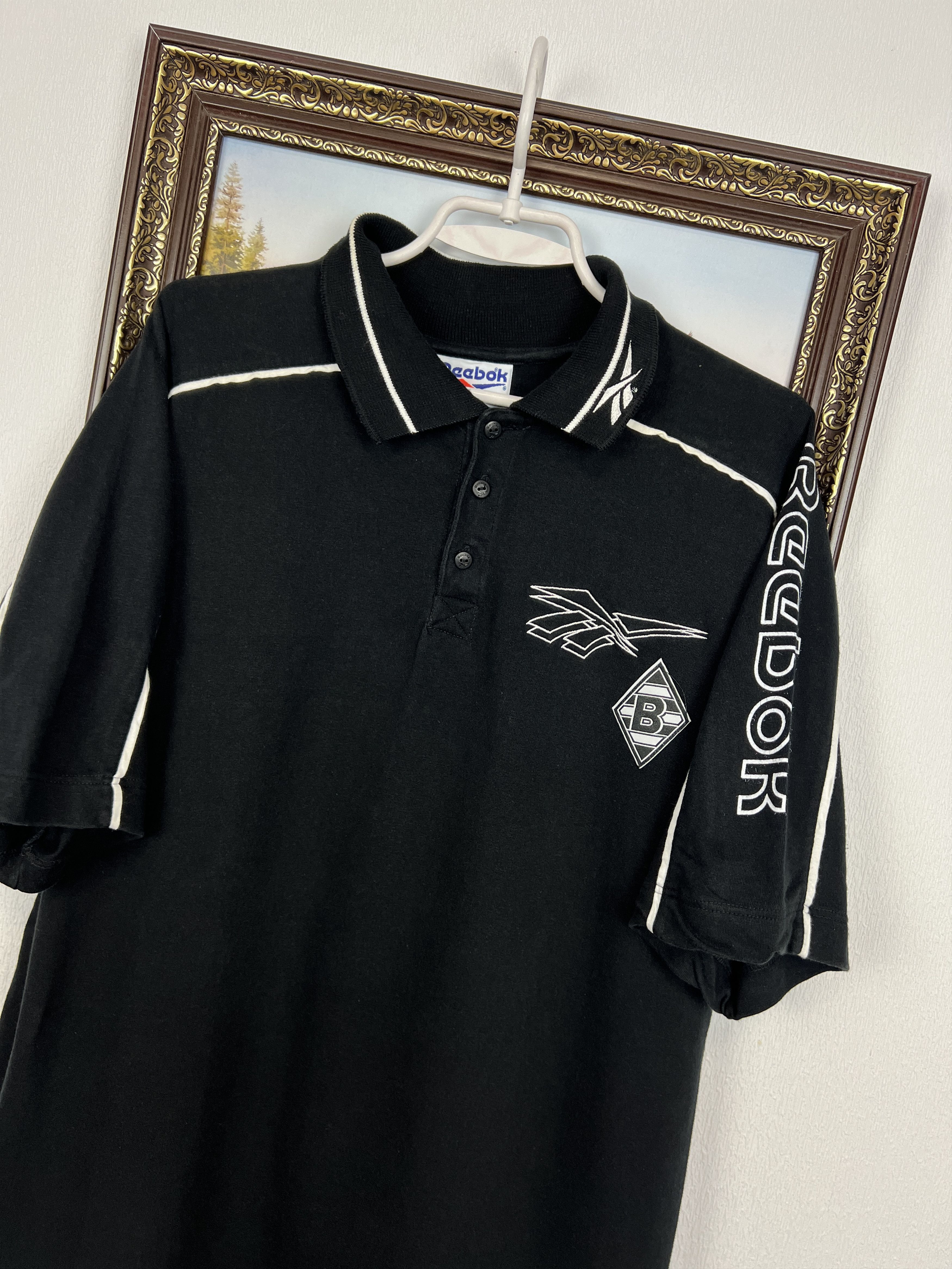 Reebok Vintage Borussia Monchengladbach Football Polo Tee Shirt Size US XXL / EU 58 / 5 - 3 Thumbnail