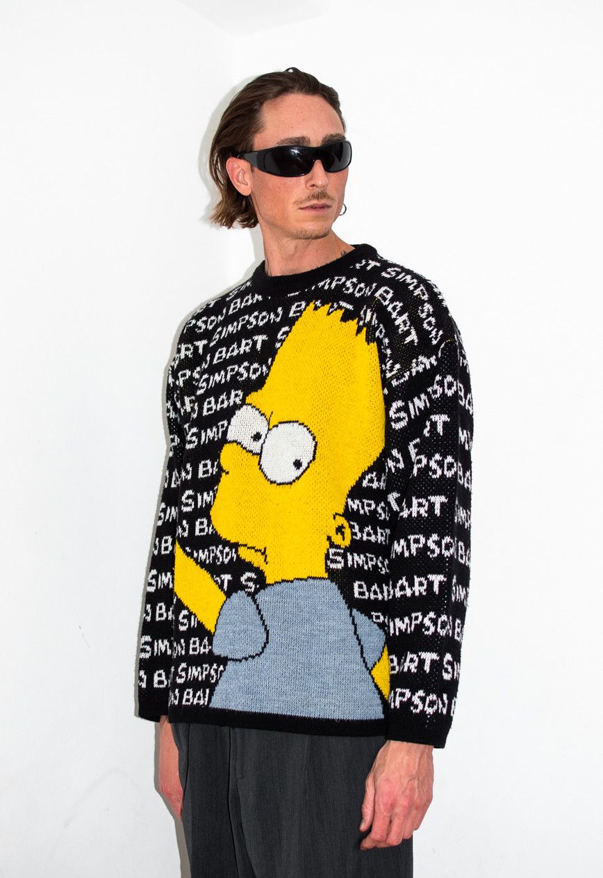 The Simpsons × Vintage Oversized Bart Simpson knitted quality Wool chunky Jumper Size US L / EU 52-54 / 3 - 5 Thumbnail