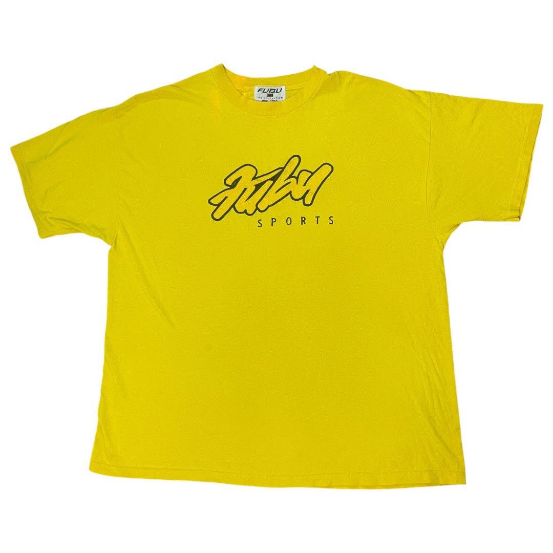 Fubu Vintage Y2K FUBU Sports Embroidered Yellow Tee Size US XXL / EU 58 / 5 - 2 Thumbnail
