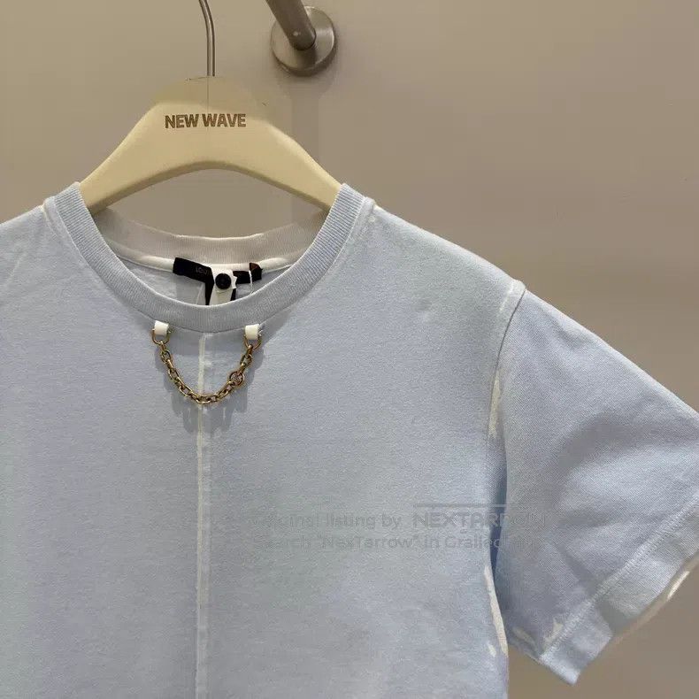 Louis Vuitton Louis Vuitton Blue chain logo printed short sleeves Size XS / US 0-2 / IT 36-38 - 3 Thumbnail