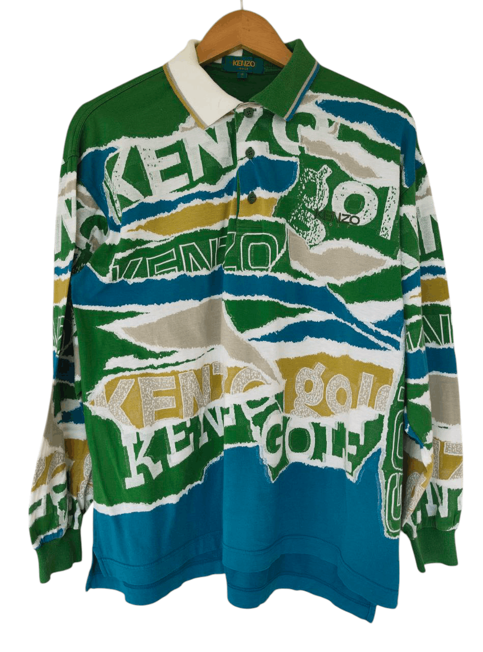 Japanese Brand Kenzo Golf Printed Polo Size US L / EU 52-54 / 3 - 1 Thumbnail
