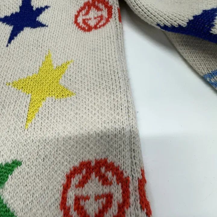 Gucci Gucci Gucci V-Neck Wool Cardigan with Star Print -2506 Size US S / EU 44-46 / 1 - 7 Thumbnail