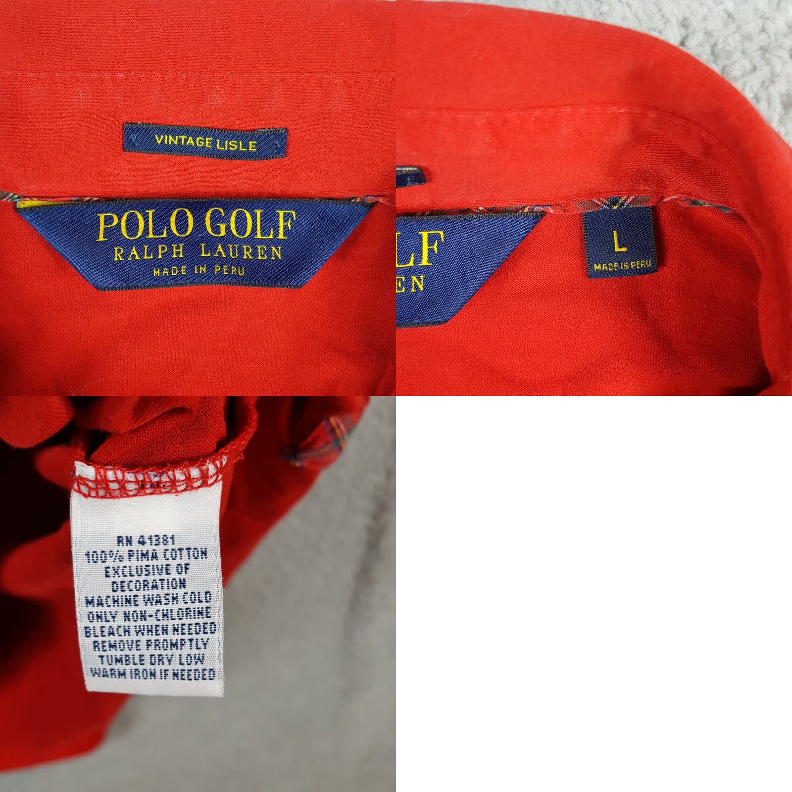 Polo Ralph Lauren Vintage Polo Ralph Lauren Men's Golf Polo Shirt 90s Preppy Pony Red Cotton Short Sleeve Size L Size US L / EU 52-54 / 3 - 8 Thumbnail