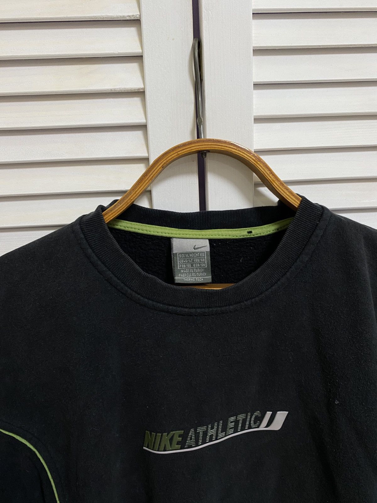 Nike × Vintage 🖤 Vintage 90s Sweater Nike Athletic Logo Oversized Fit Size US XL / EU 56 / 4 - 5 Thumbnail