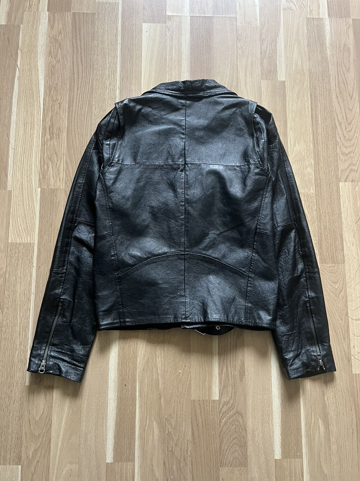 Vintage Vintage leather biker jacket archive punk avant garde schott Size US M / EU 48-50 / 2 - 6 Thumbnail