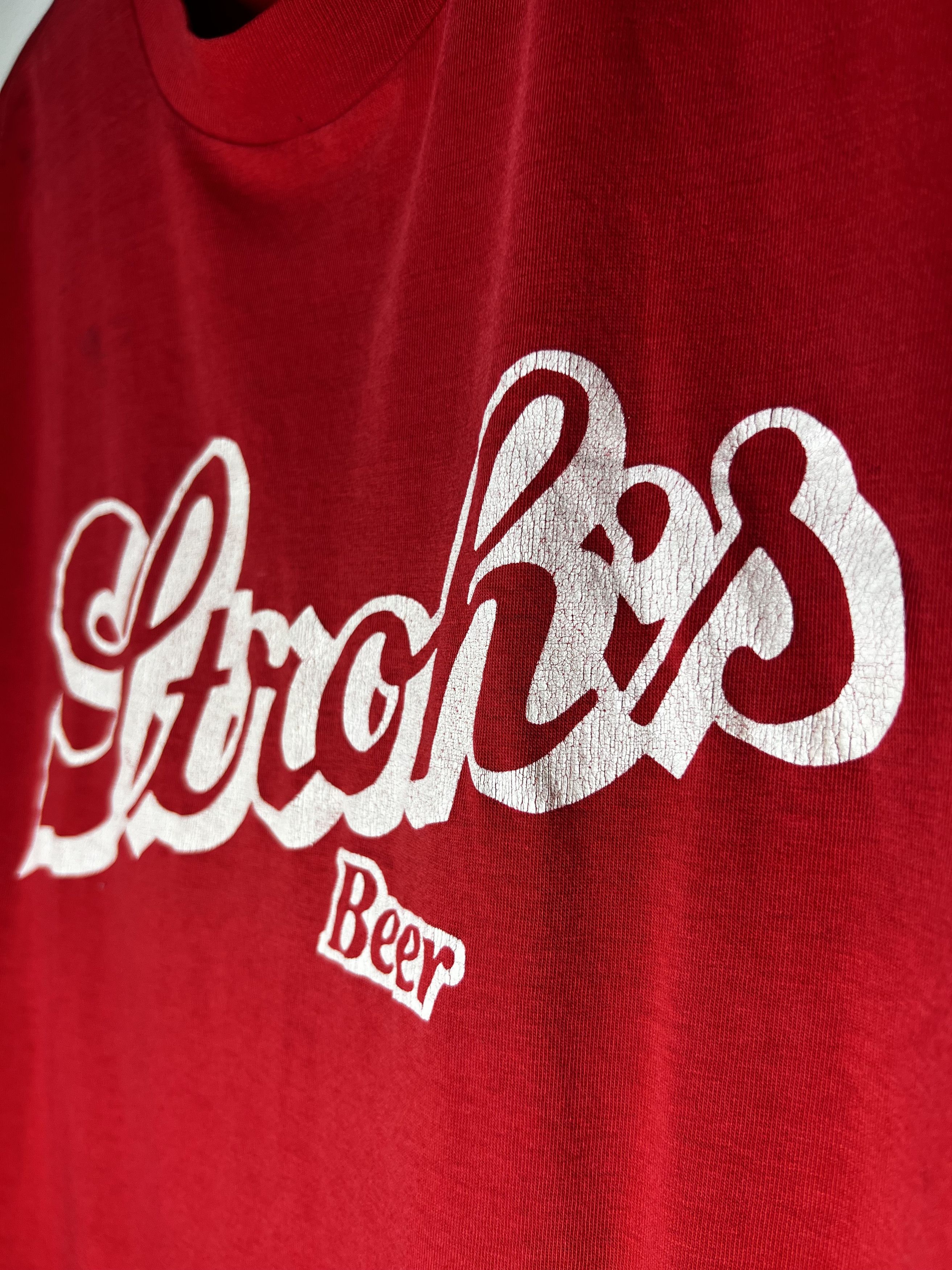 Other × Vintage Vintage 1970's Stroh's Beer Logo Single Stitch T-Shirt Size US M / EU 48-50 / 2 - 6 Thumbnail
