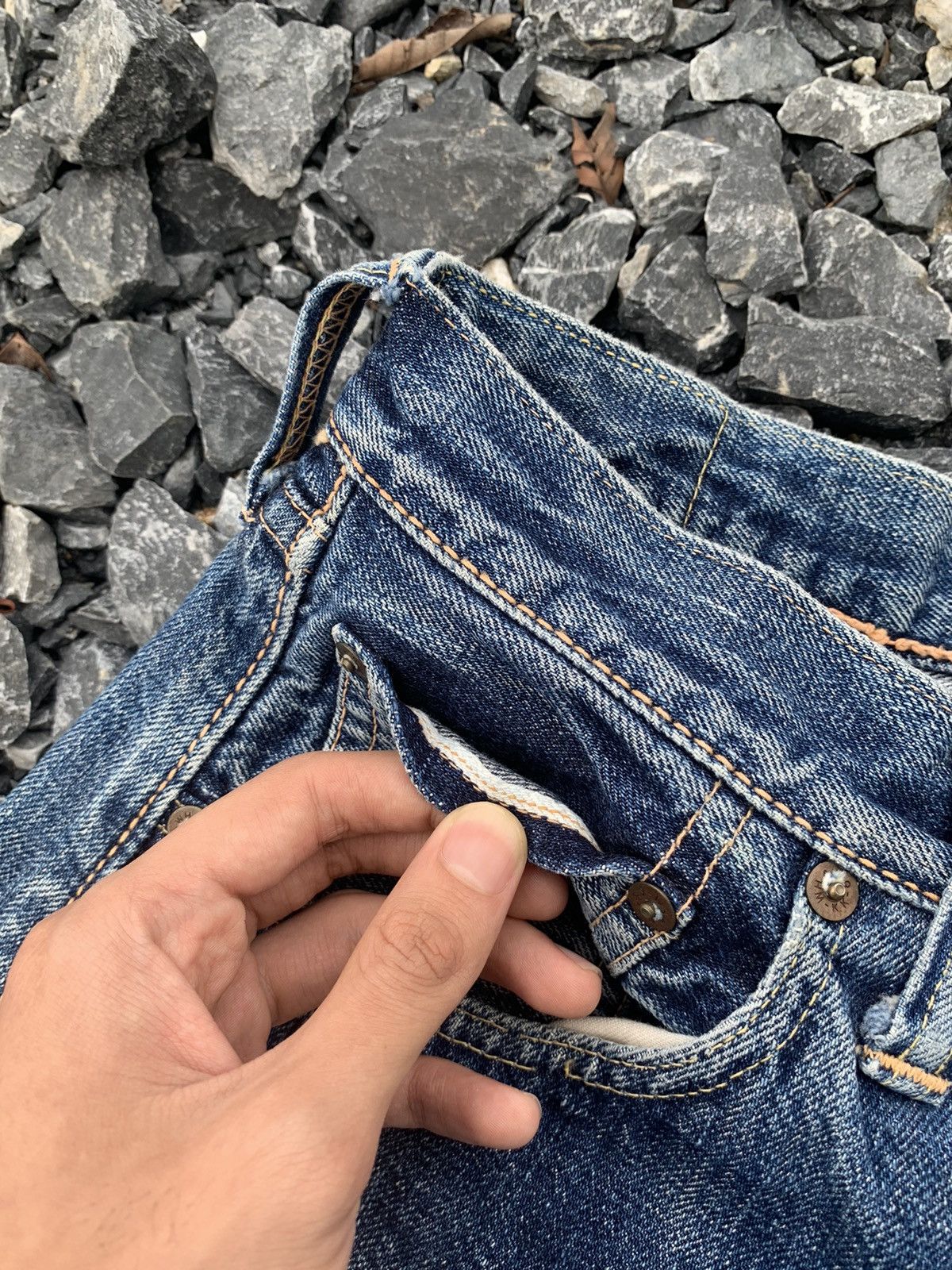 Japanese Brand × Warehouse & Co. VINTAGE WAREHOUSE SELVEDGE JAPANESE DISTRESSED DENIM Size US 29 - 12 Thumbnail