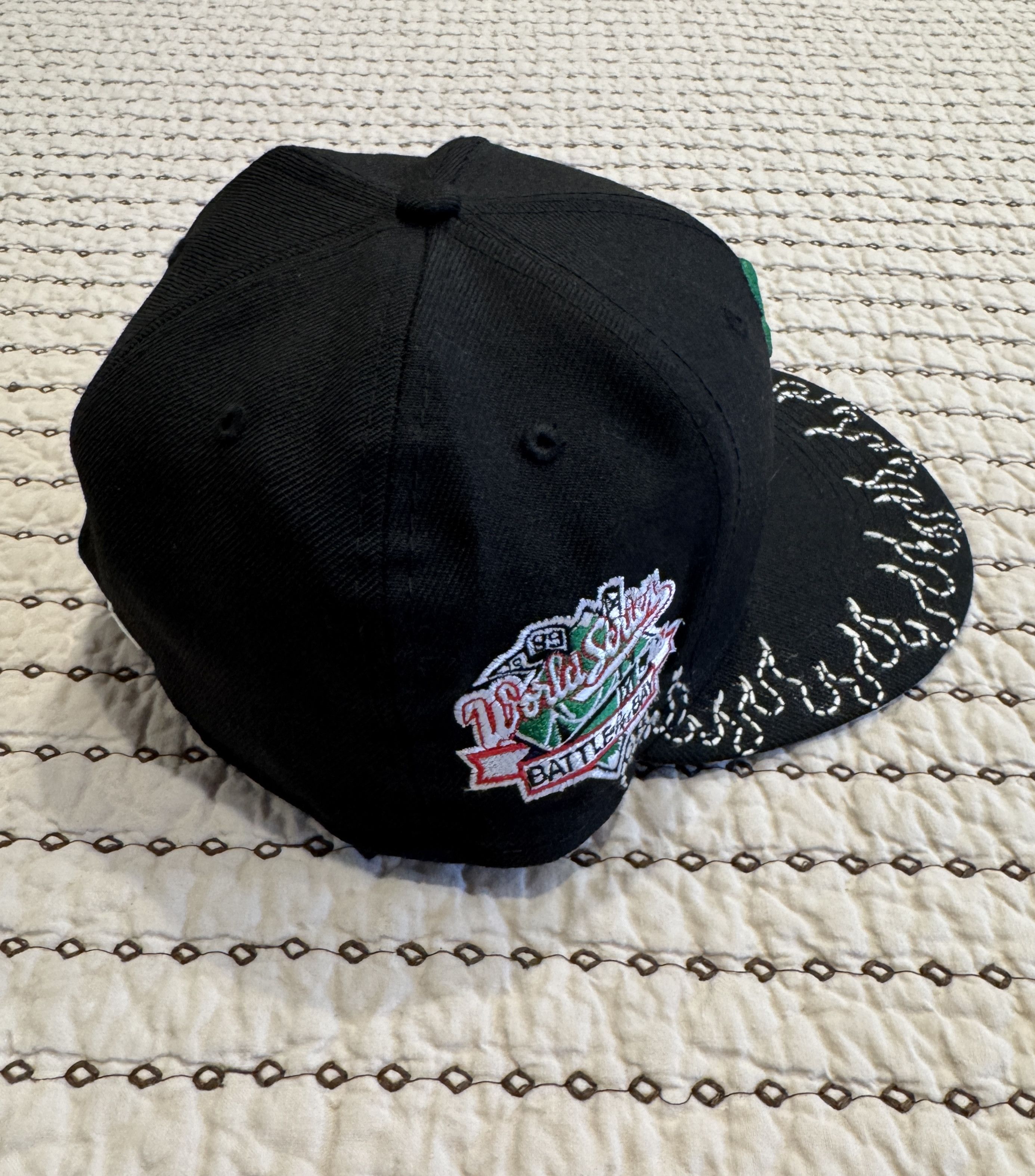 New Era LOSO NYC OAKLAND ATHLETICS HAT 1989 BATTLE OF THE BAY 7 1/4 Size 32 - 3 Thumbnail