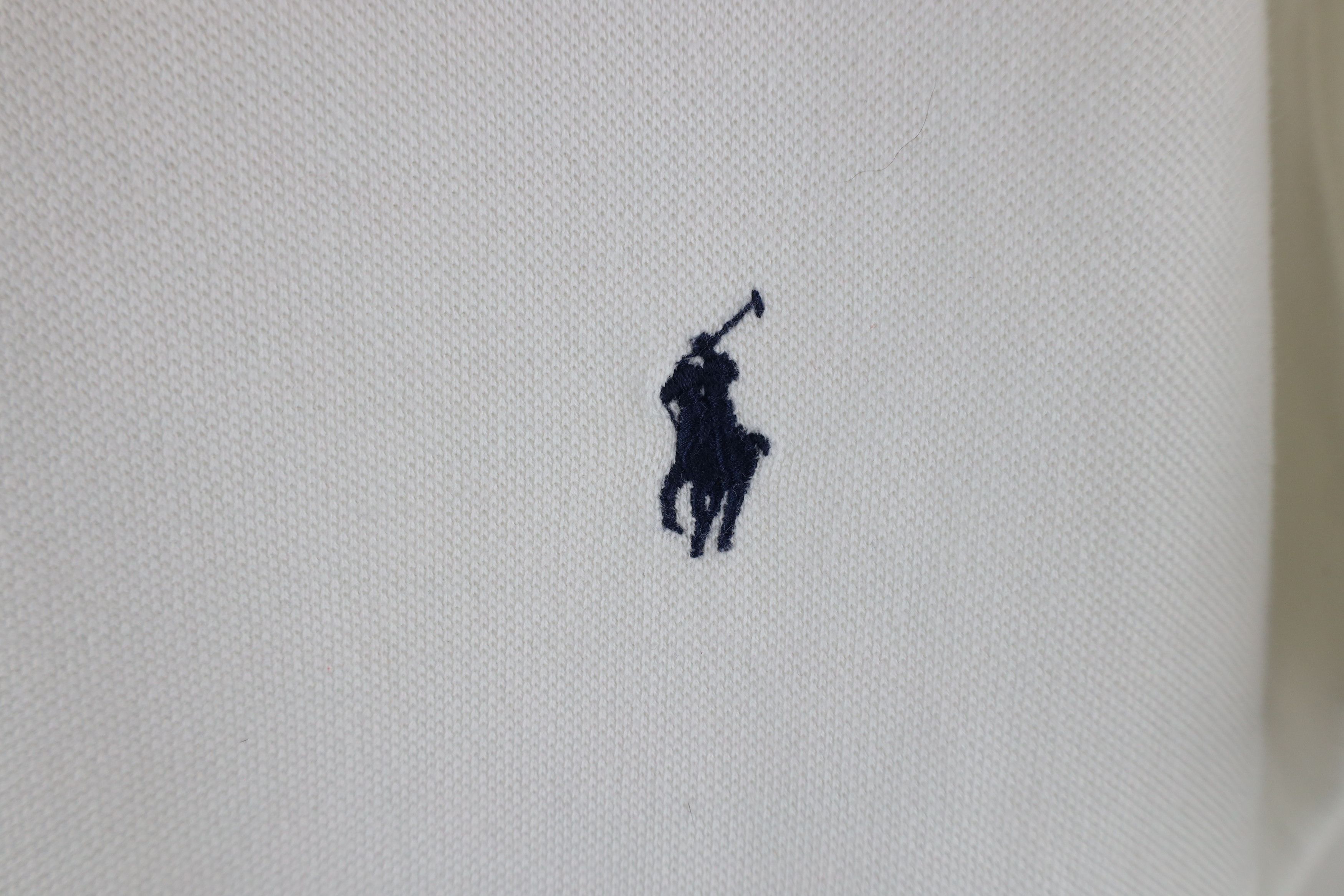 Ralph Lauren × Vintage Vintage 90s Ralph Lauren Cotton Ringer V-Neck T-Shirt White Size US L / EU 52-54 / 3 - 4 Thumbnail