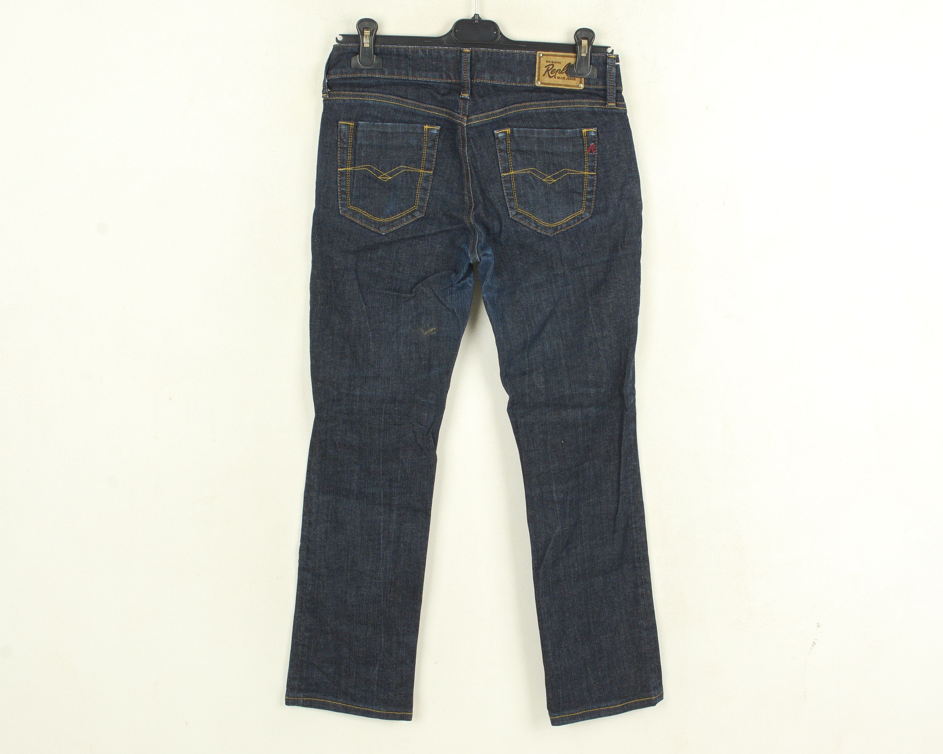Replay PEARL Women W28 L32 Tapered Straight Jeans Trousers Low Rise Size 28" / US 6 / IT 42 - 3 Thumbnail