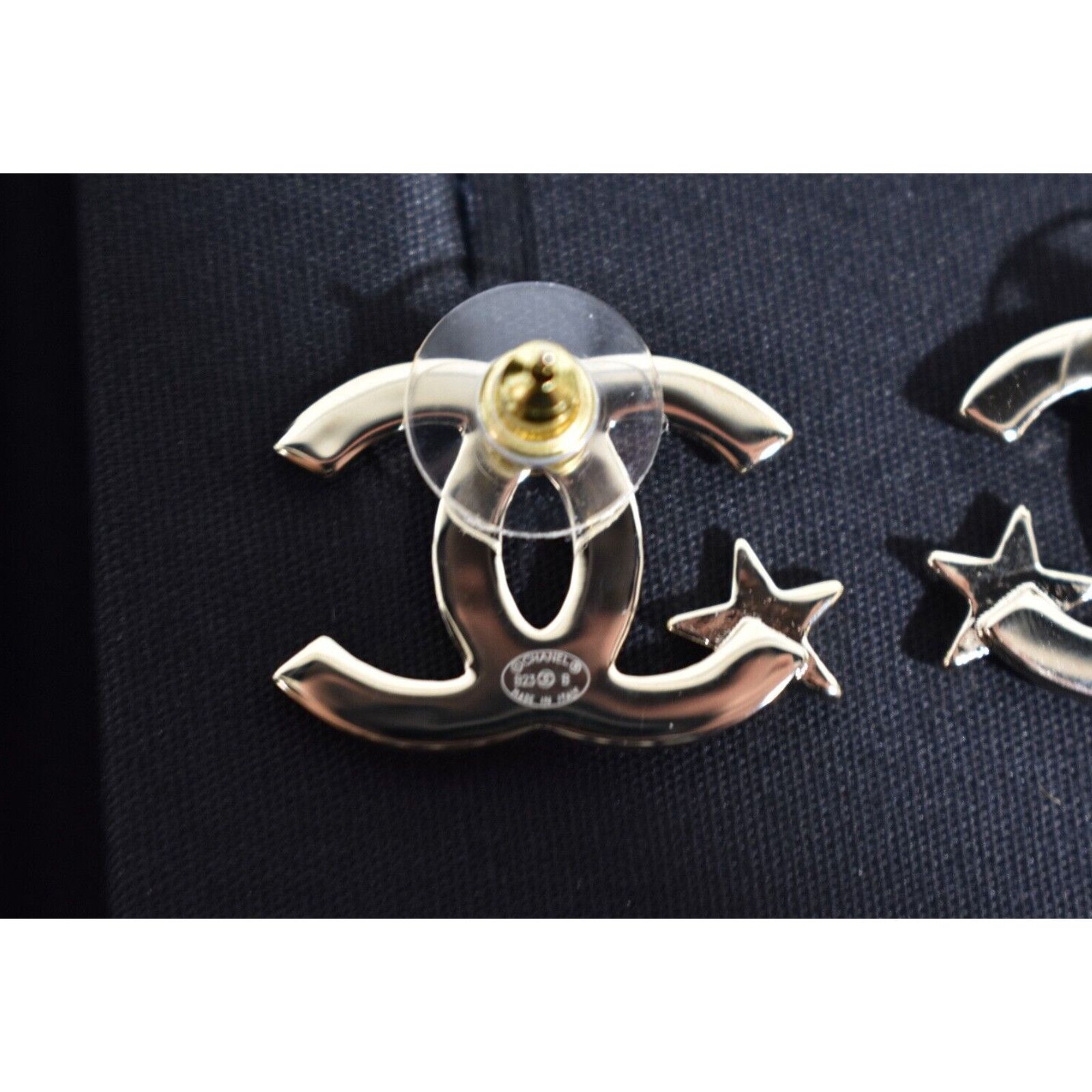 Chanel Chanel Gold Crystal Star Drop Statement Stud Earrings Size ONE SIZE - 12 Thumbnail