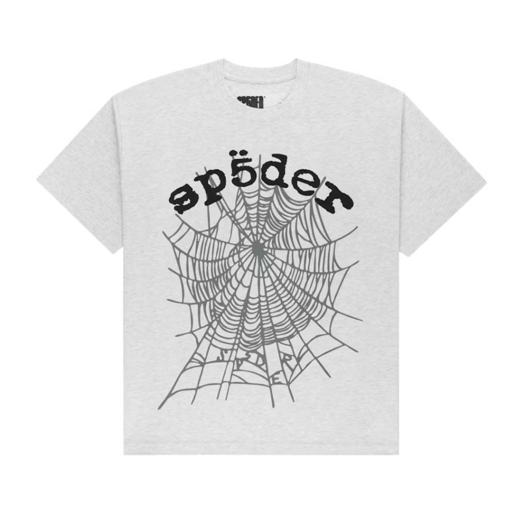 Sp5der OG Web V2 Tee Heather Grey Size US M / EU 48-50 / 2 - 1 Thumbnail