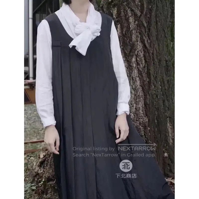 Yohji Yamamoto Yohji Yamamoto Black Long Dress for Women . Size L / US 10 / IT 46 - 8 Thumbnail