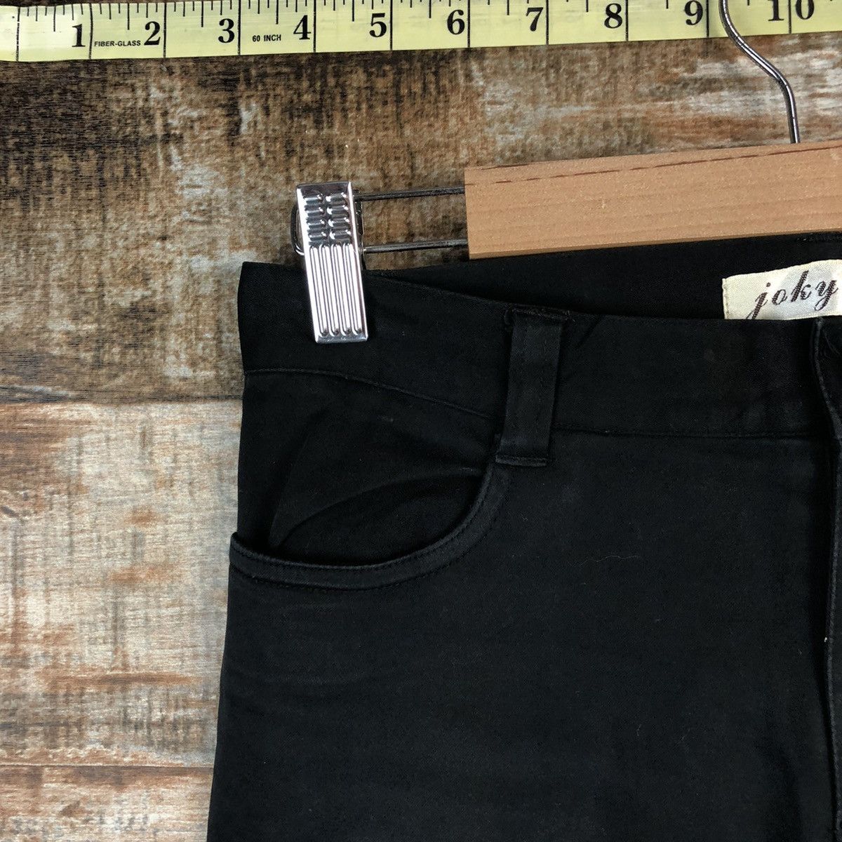 Japanese Brand Jocky Gal Black bootcut Cargo Multipocket Pants #A2559 Size 26" / US 2 / IT 38 - 7 Thumbnail