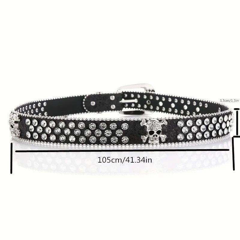 Other Skull Gothic Punk Rock Style Belt Size ONE SIZE - 2 Thumbnail