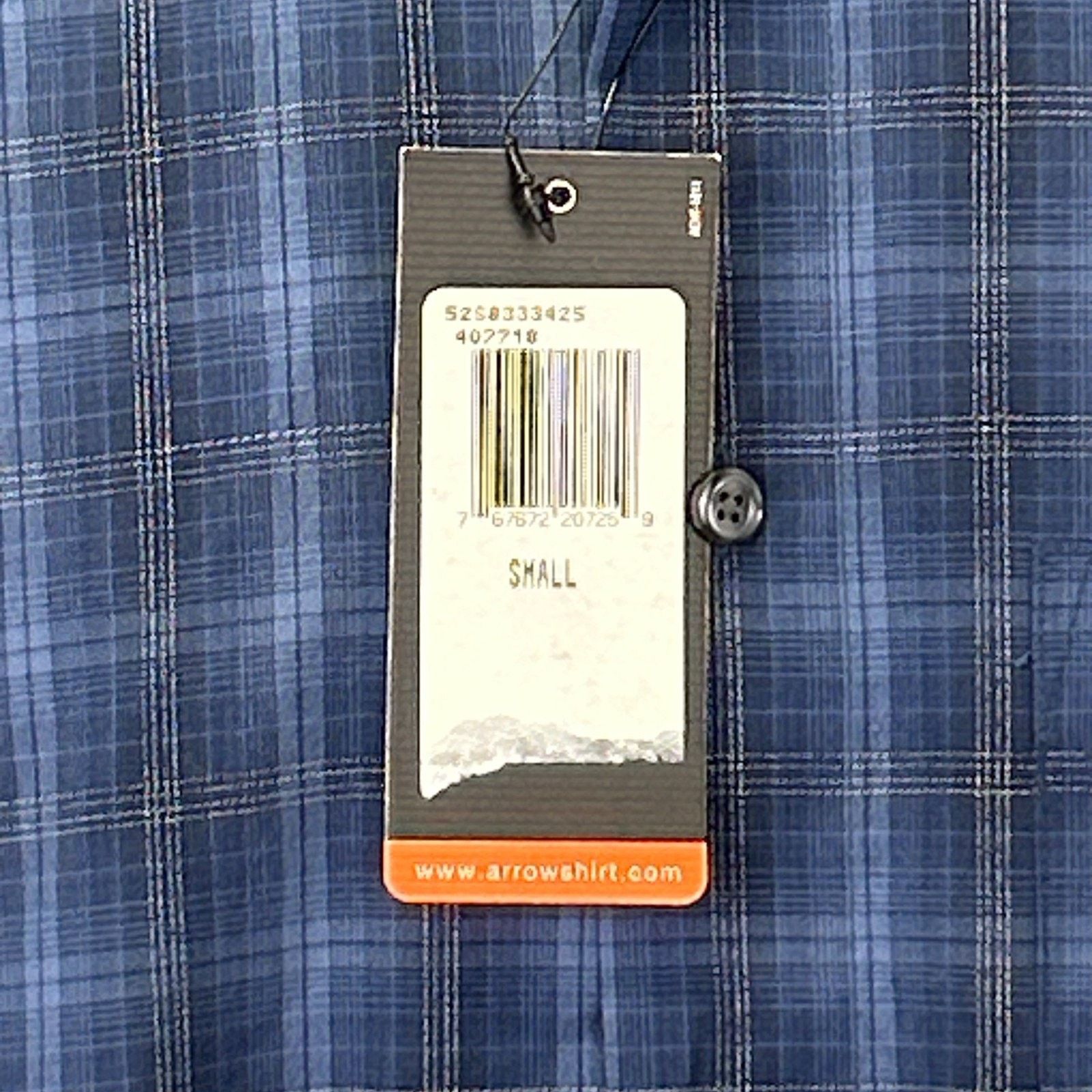 Arrow Arrow Wrinkle Free Button Front Shirt Blue Plaid S Small Size US S / EU 44-46 / 1 - 5 Thumbnail