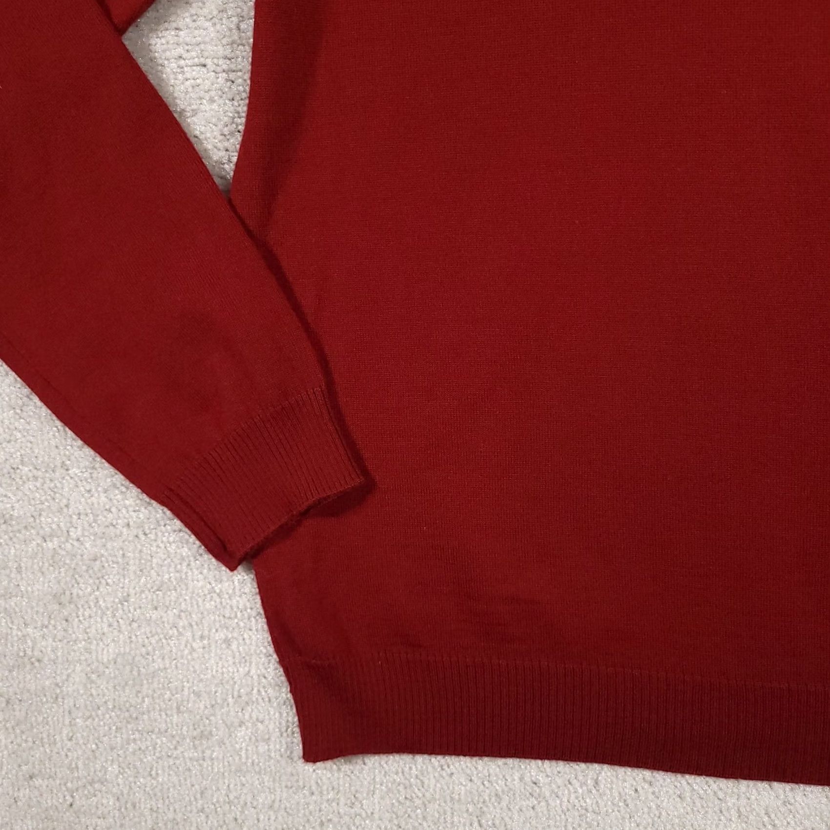 Apt. 9 Apt 9 Sweater XLT Red V-Neck Long Sleeve Merino Wool Blend Pullover Mens Size US XL / EU 56 / 4 - 4 Thumbnail