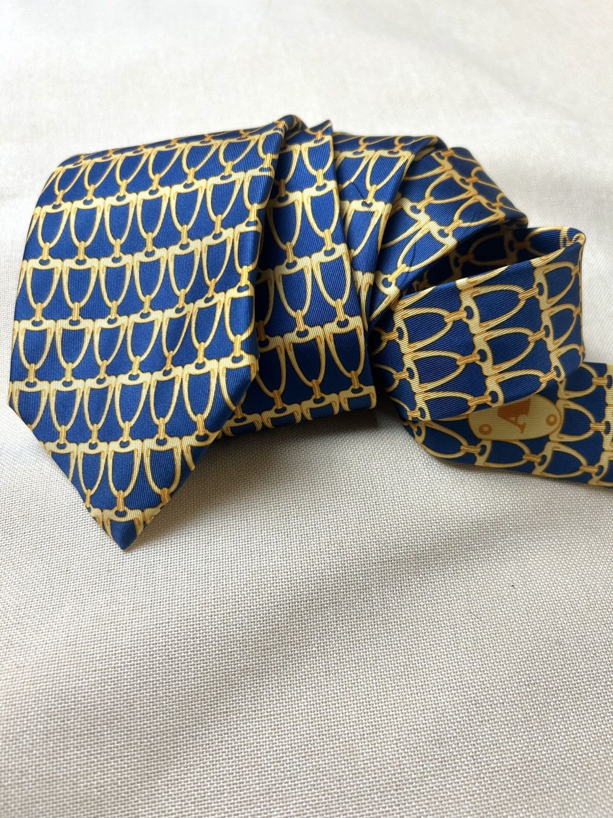 Aquascutum Aquascutum blue navy chins equestrian Silk Mens Tie Size ONE SIZE - 2 Thumbnail