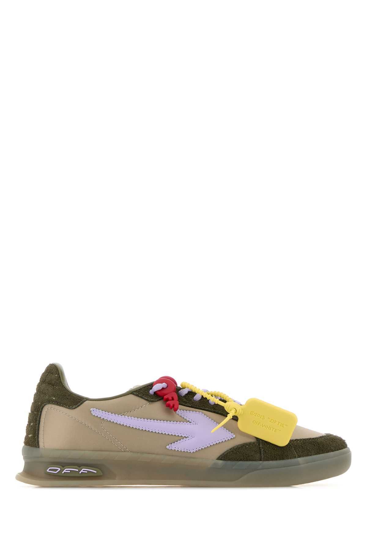 Off-White Two-Tone Suede And Fabric End Of Play Sneakers Size US 10 / EU 43 - 1 Thumbnail
