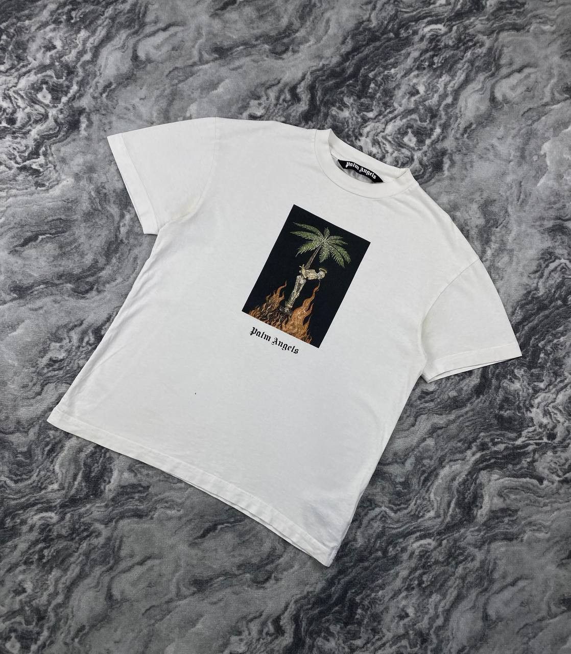 Palm Angels Palm Angels Big Logo Smoking Skeleton T Shirt Men Size M Size US M / EU 48-50 / 2 - 1 Thumbnail