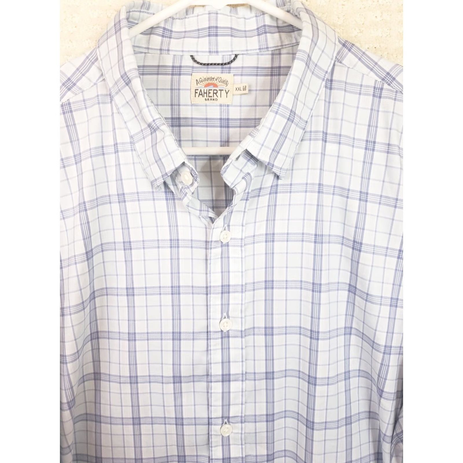 Faherty Faherty Button-Up Shirt Plaid Multicolor 2XL Cotton Blend Long Sleeve Button-Up Shirt Men Size US XXL / EU 58 / 5 - 3 Thumbnail