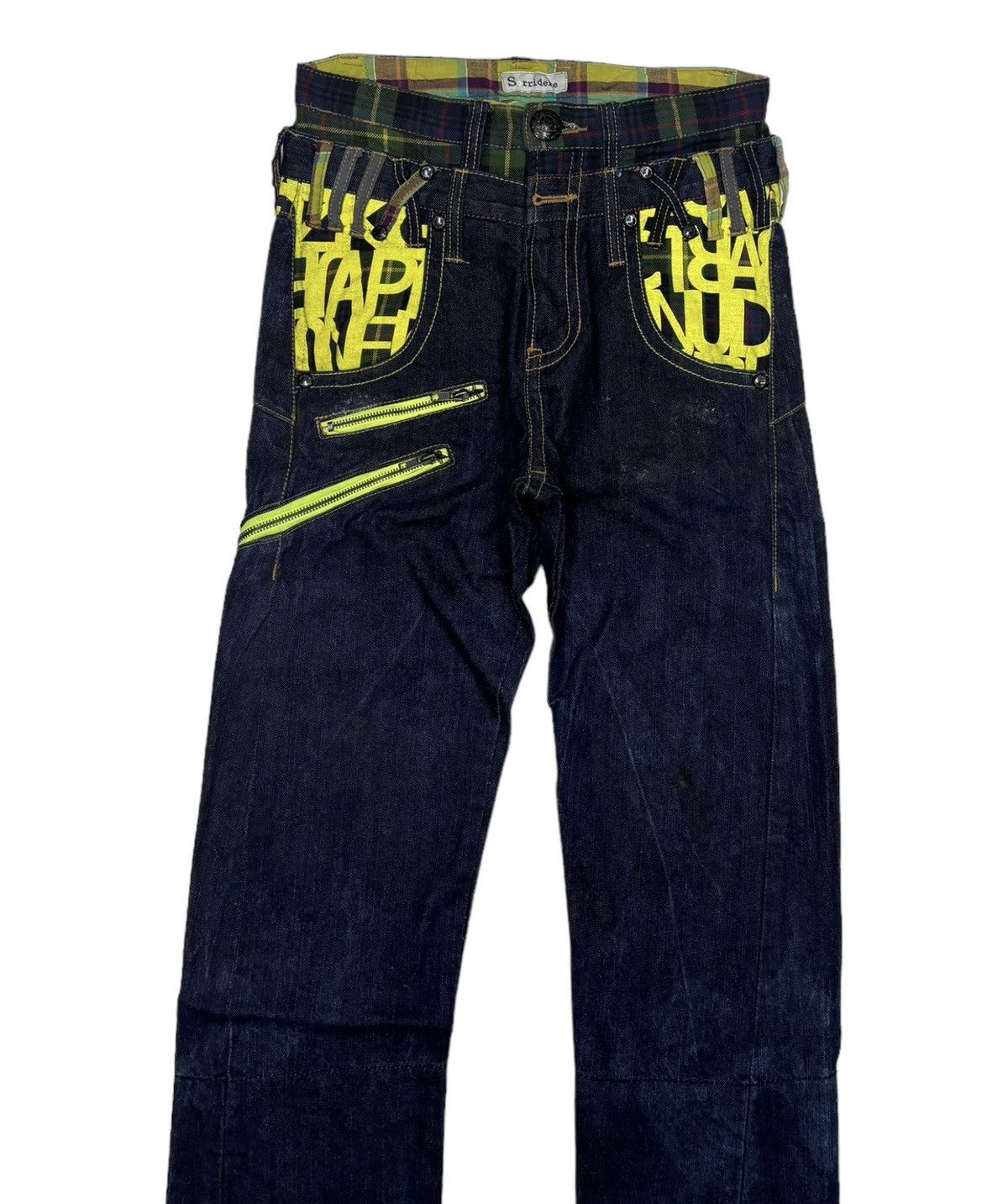 If Six Was Nine DOUBLE WAIST🔥SORRIDERE FADED BLUE JEANS DISTRESS DENIM Size US 27 - 5 Thumbnail