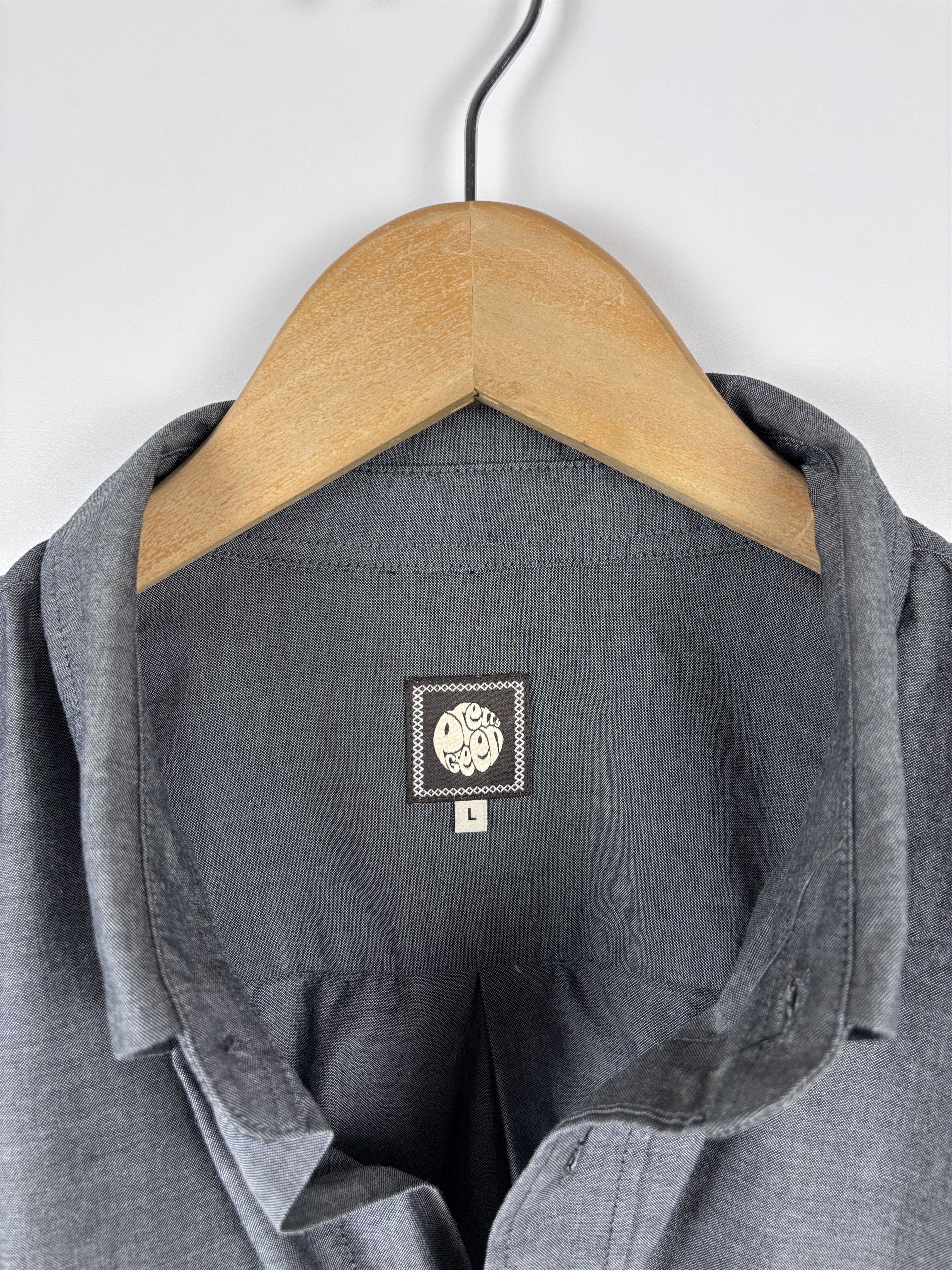 Pretty Green Pretty Green Button Down Long Sleeve Shirt Cotton Gray L Size US L / EU 52-54 / 3 - 7 Thumbnail