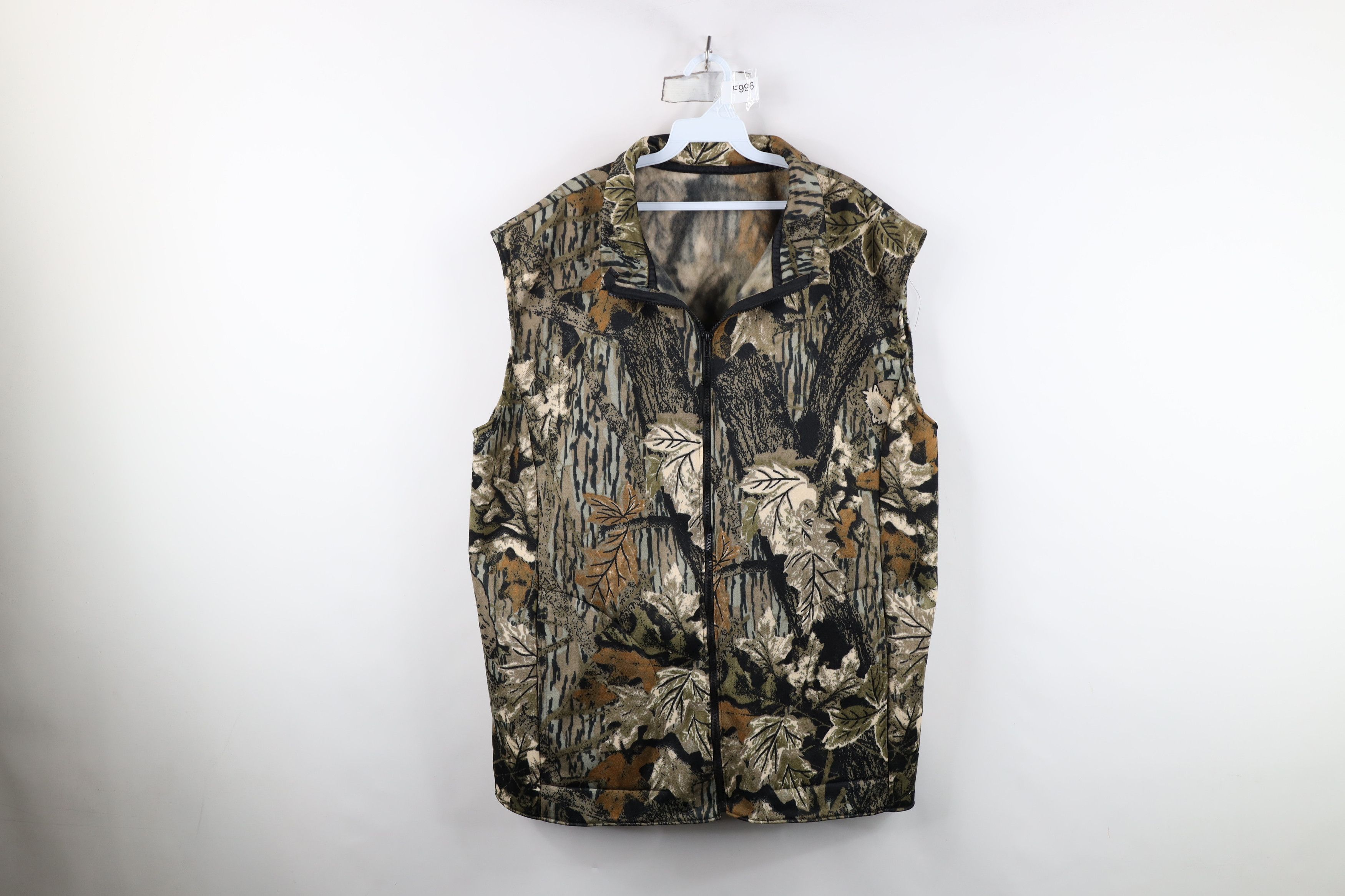 Vintage Vintage 90s Streetwear Cloth Camouflage Full Zip Vest Jacket Size US XXL / EU 58 / 5 - 1 Thumbnail