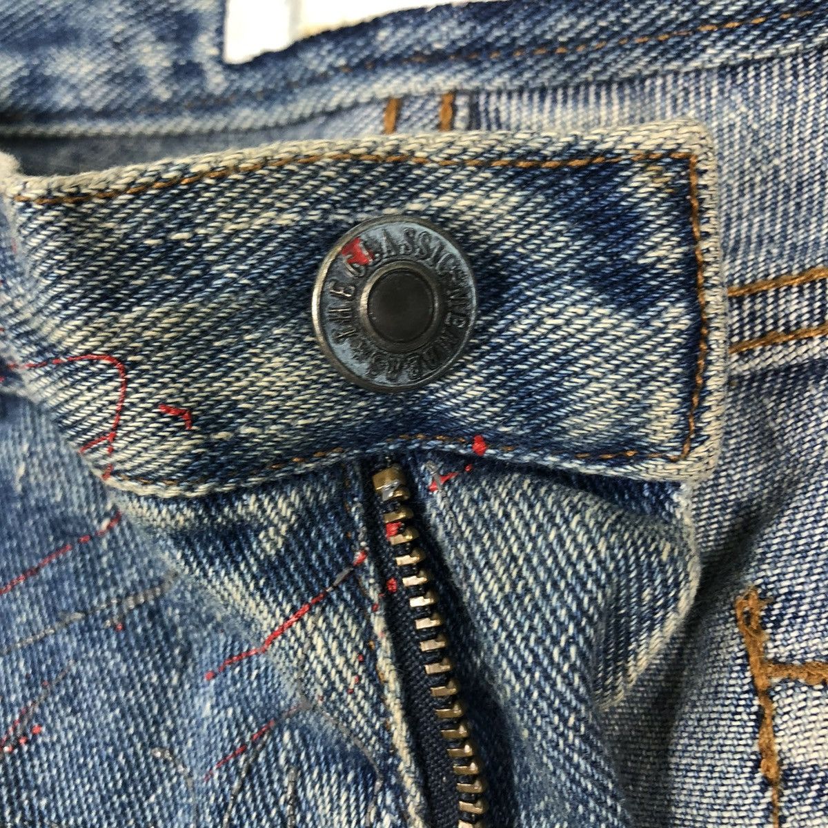 Hysteric Glamour 🔥PAINTED DENIM JEANS FLARE ITU JAPAN MADE RUSTY DESIGN Size US 30 / EU 46 - 15 Thumbnail