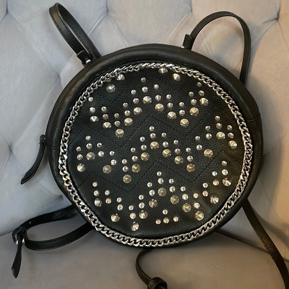 Zara NWOT Zara woman genuine leather studded festival backpack Size ONE SIZE - 1 Thumbnail