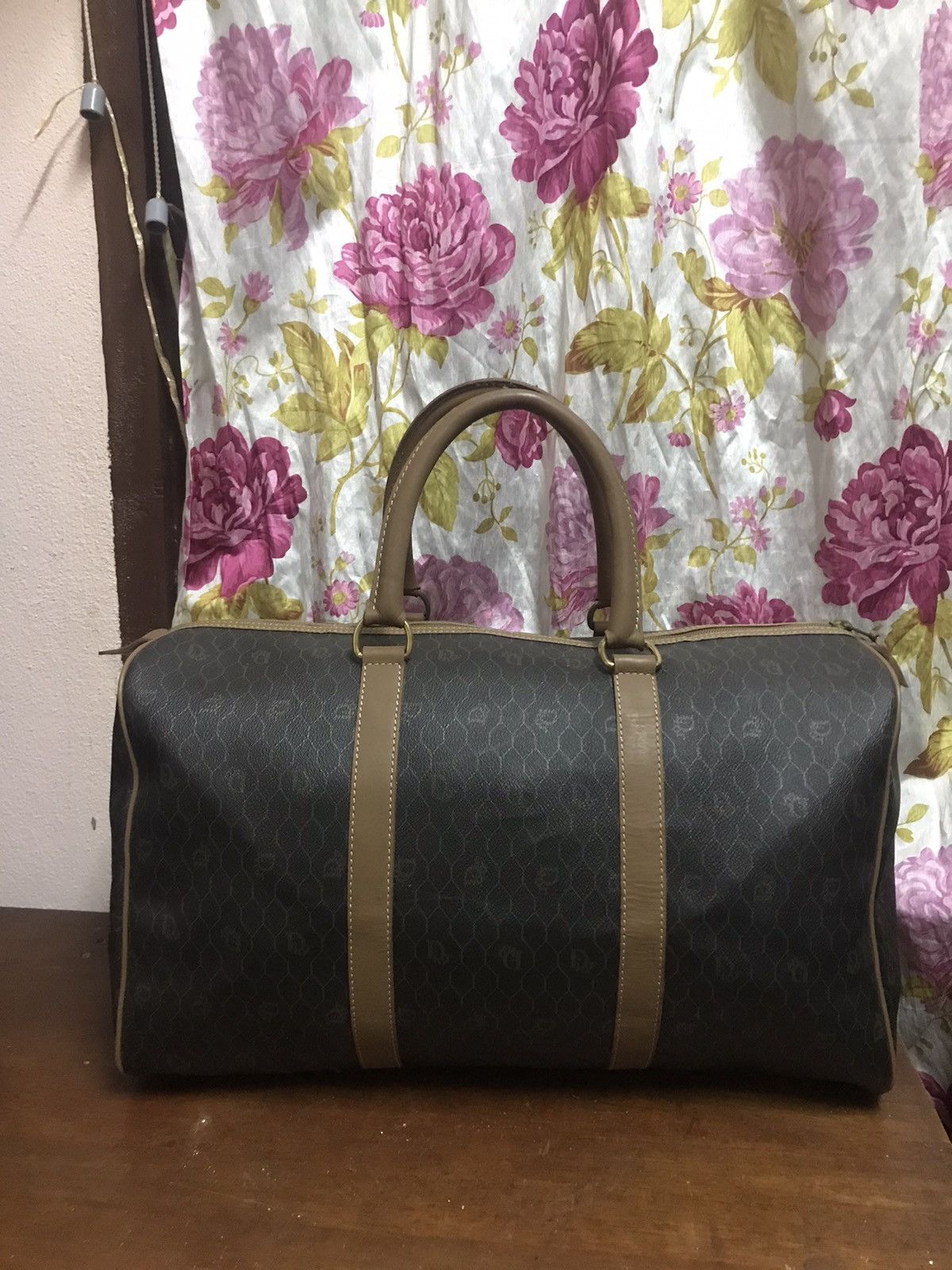 Christian Dior Monsieur Authentic Christian Dior Brown Honeycomb Camvas Travel Bag Size ONE SIZE - 2 Thumbnail